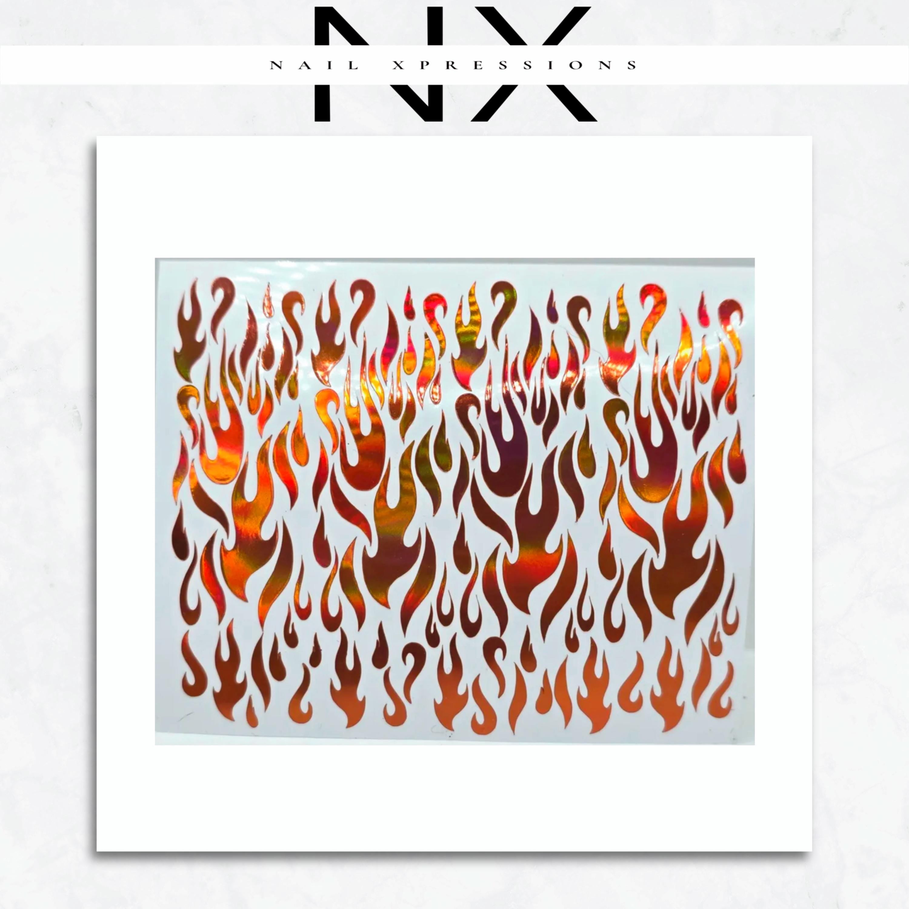 Flame Vinyl Nail Sticker