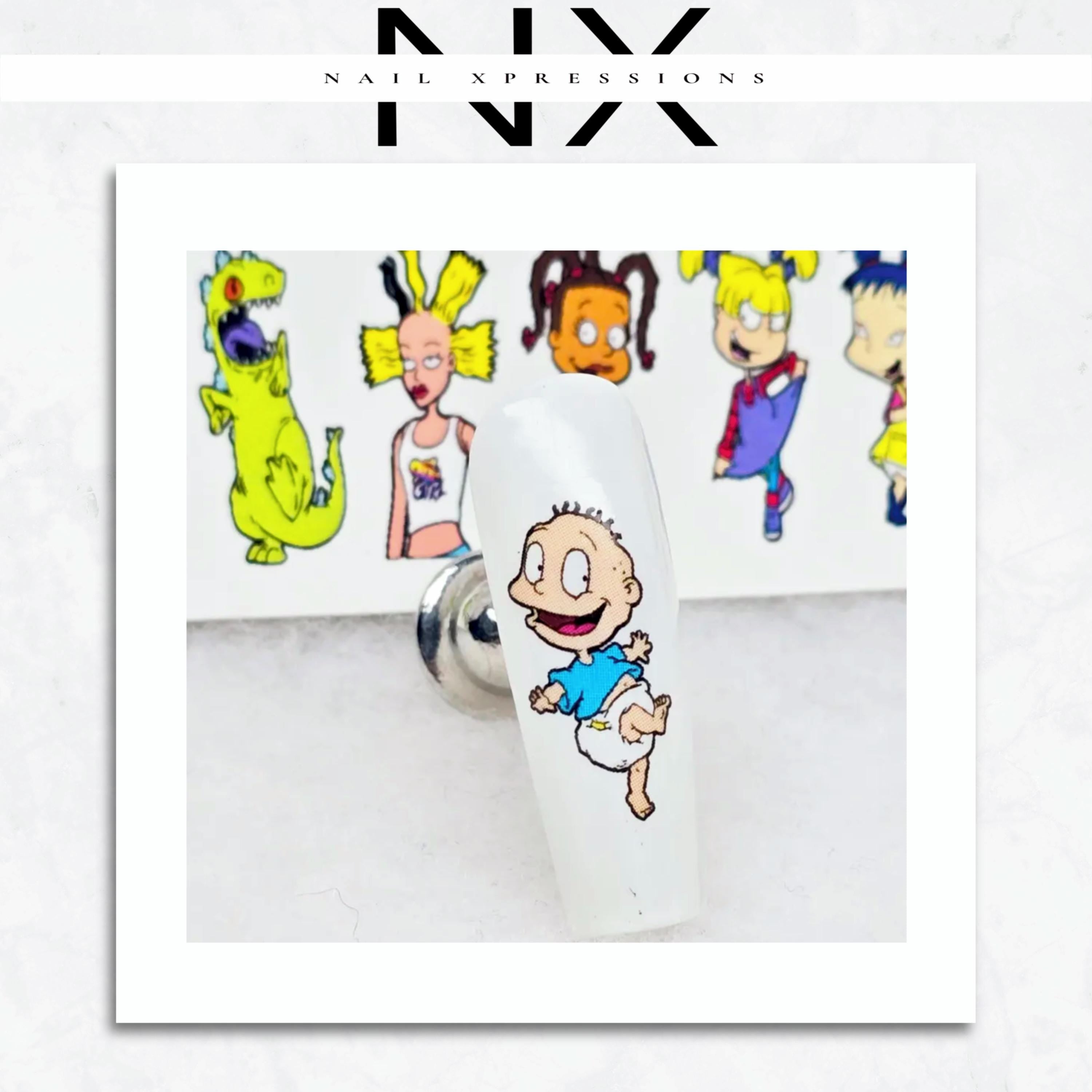 90’s Cartoon Vibes Water Nail Decals | Nail Art Decals | Nail Art Decorations