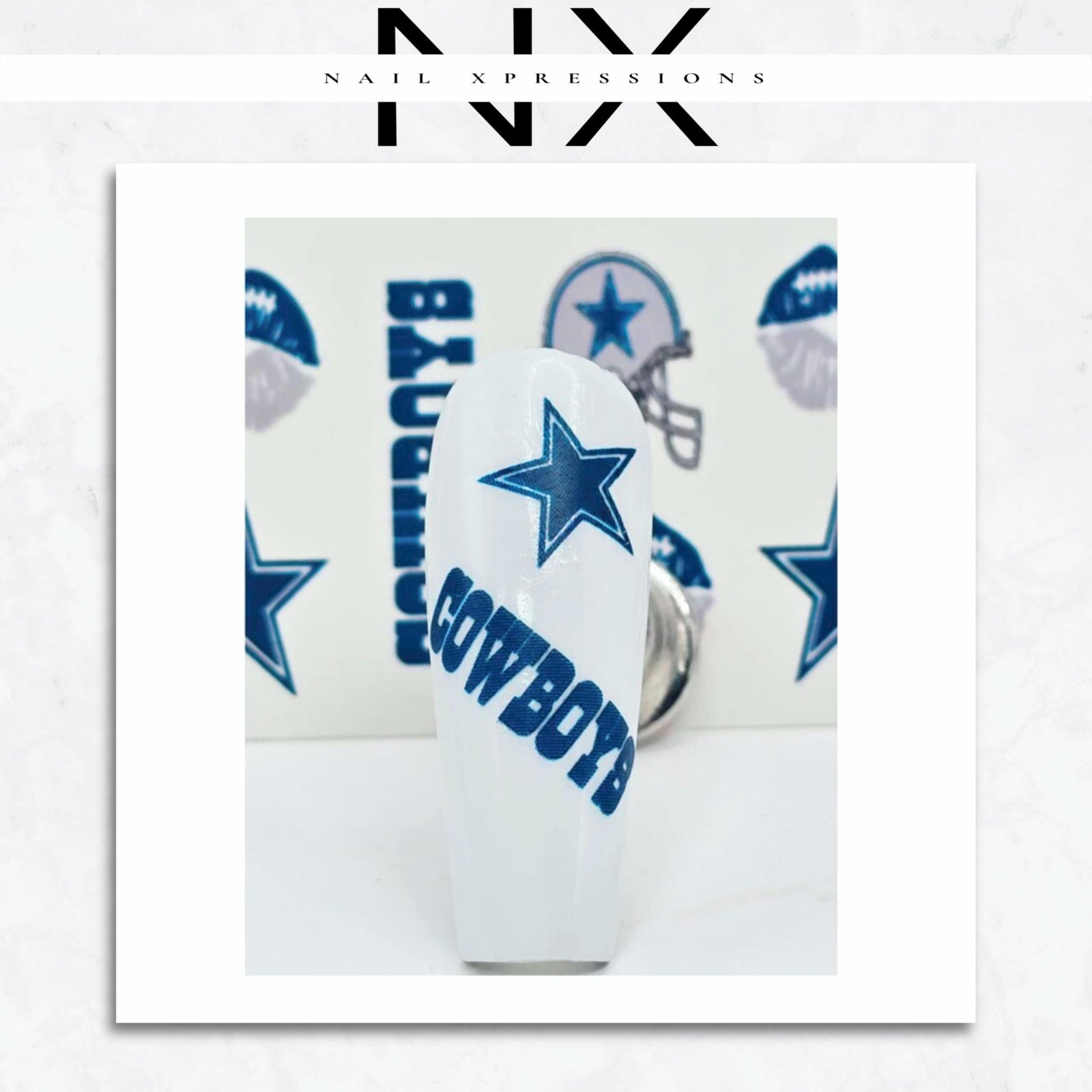 Cowboys Football Water Nail Decals
