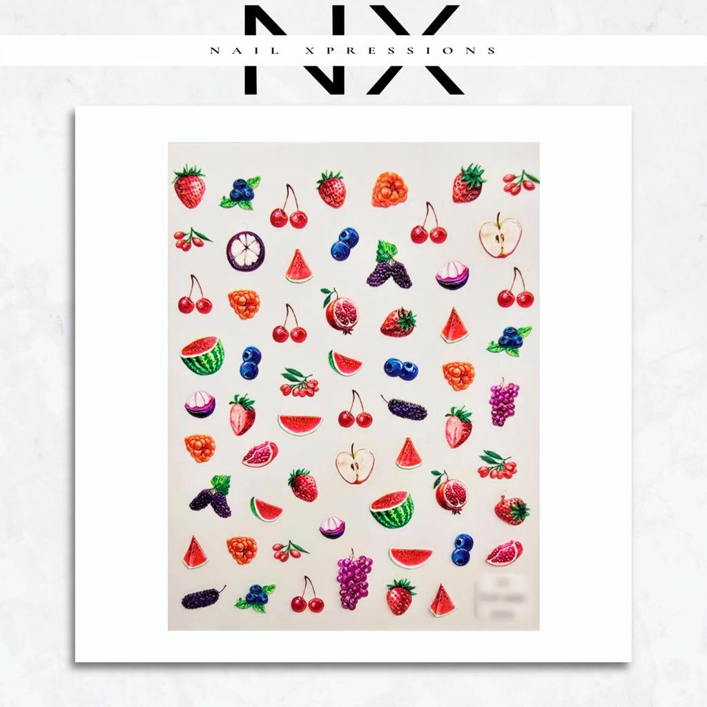 Fruit Embossed Nail Art Sticker | Self Adhesive Nail Art Stickers