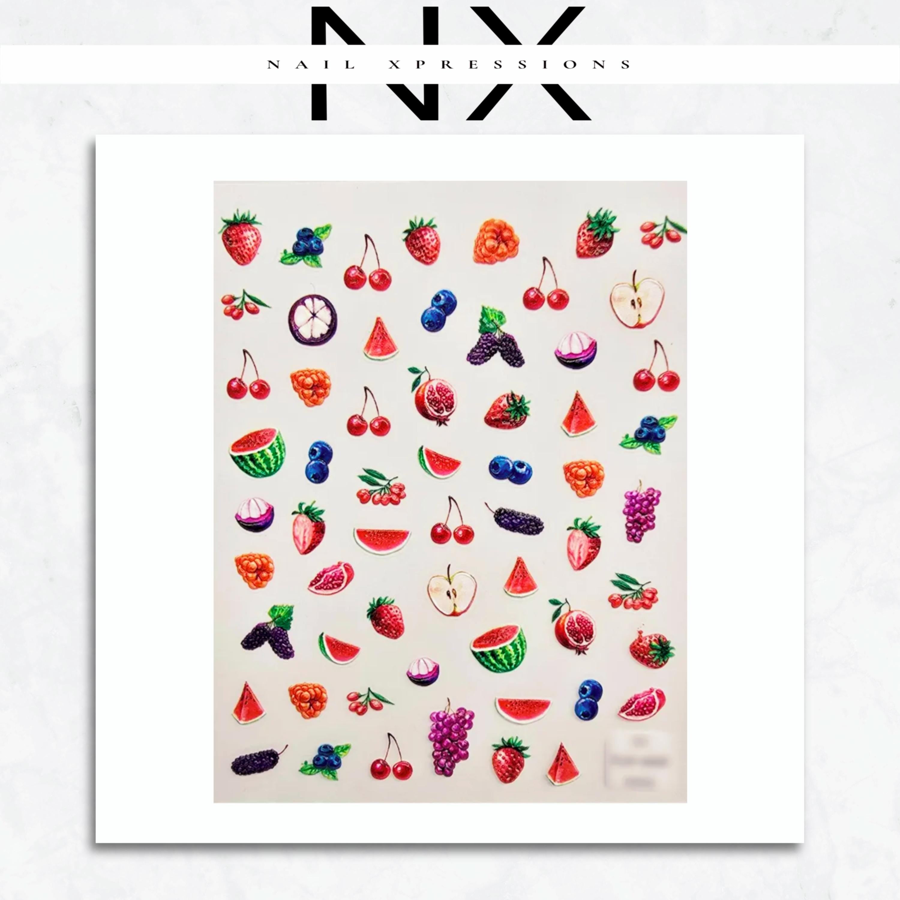 Fruit Embossed Nail Art Sticker | Self Adhesive Nail Art Stickers