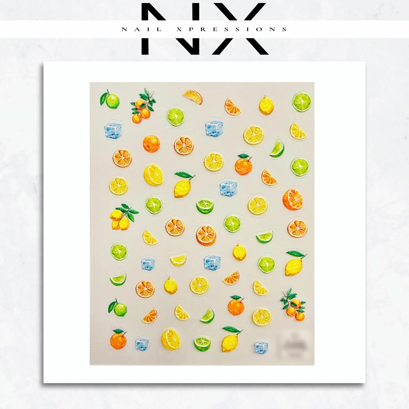 Fruit Embossed Nail Art Sticker | Self Adhesive Nail Art Stickers