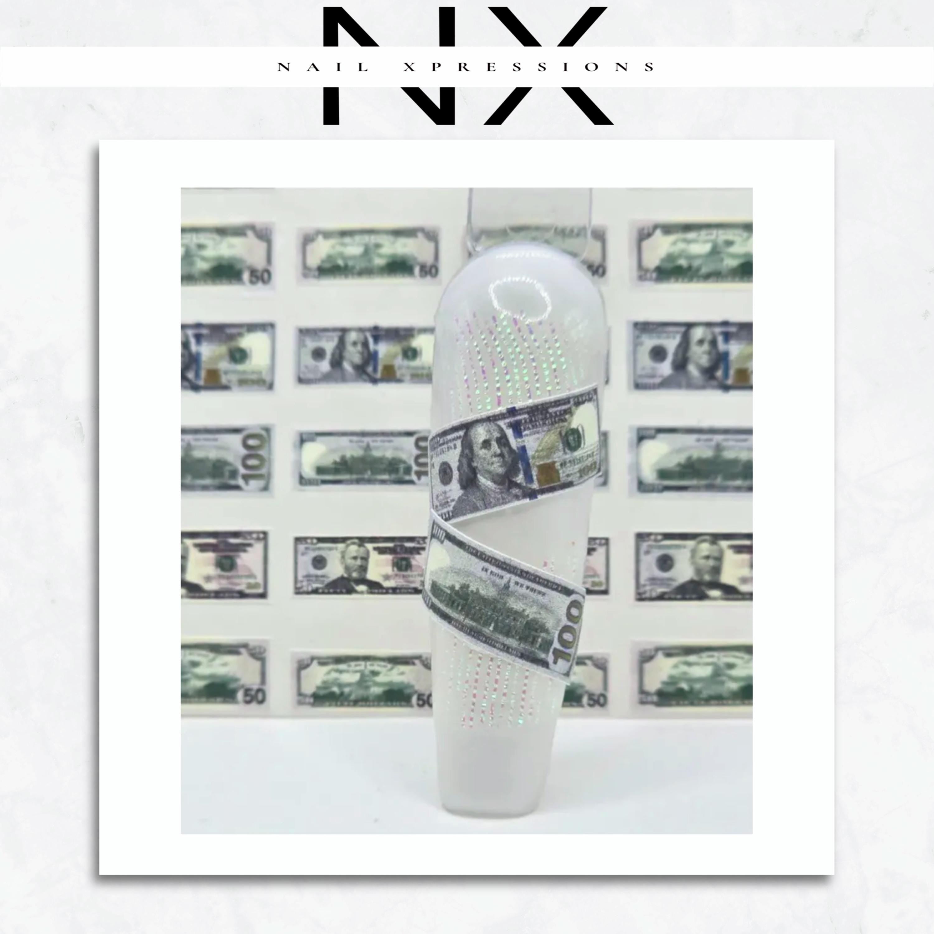 Mini Money Bills Nail Sticker