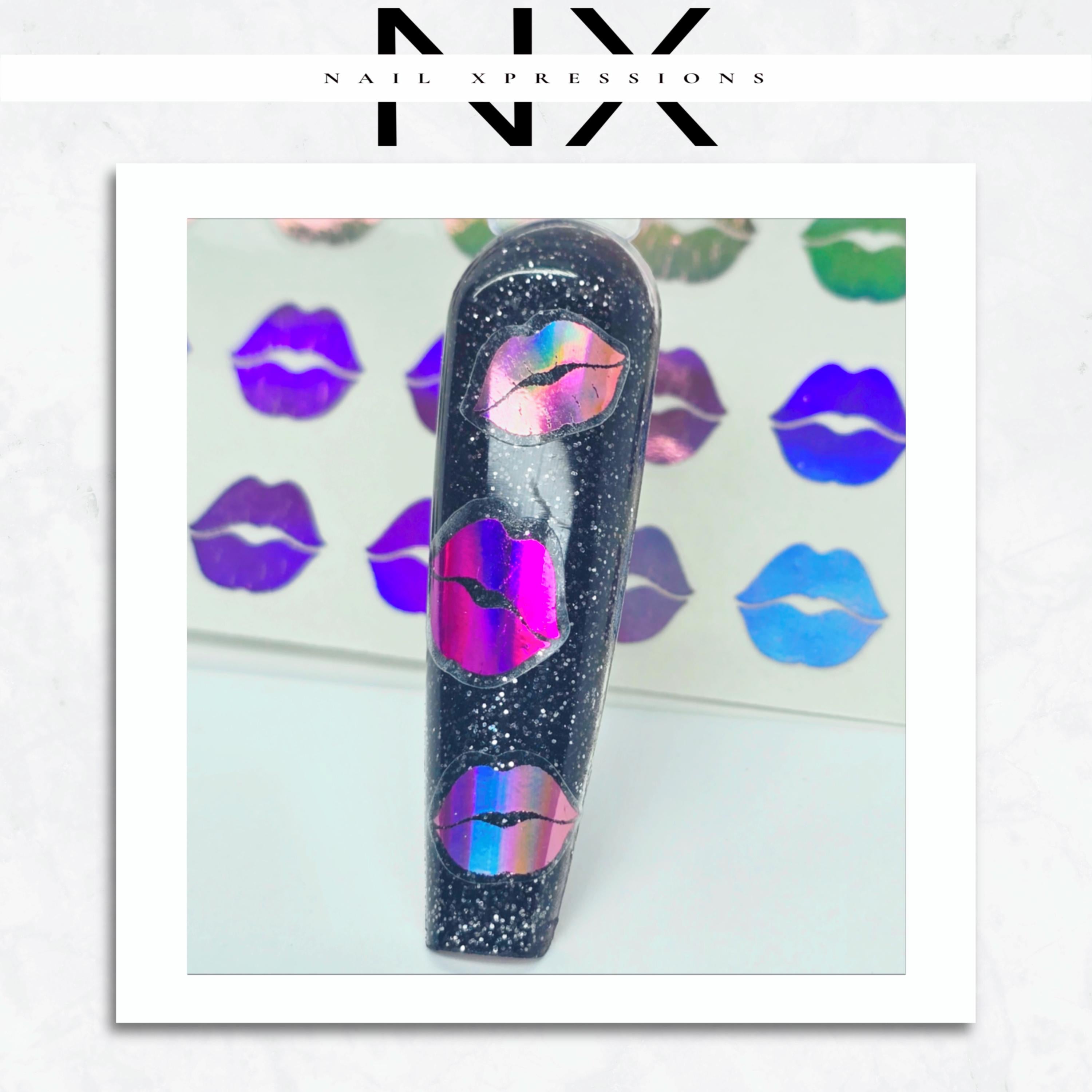 Lips Foiled Nail Sticker