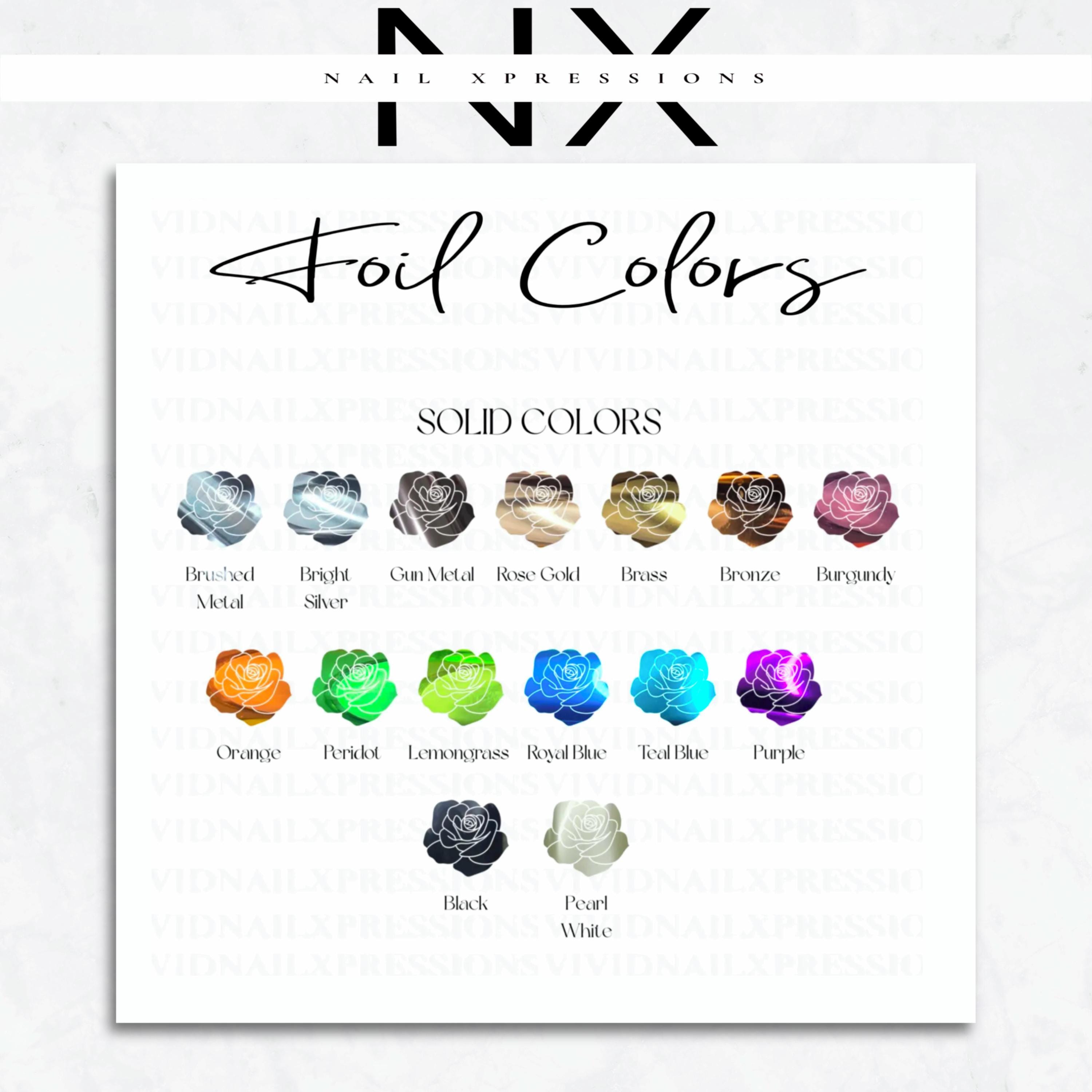 Butterfly Foil Nail Art Stickers | Multiple Color Options