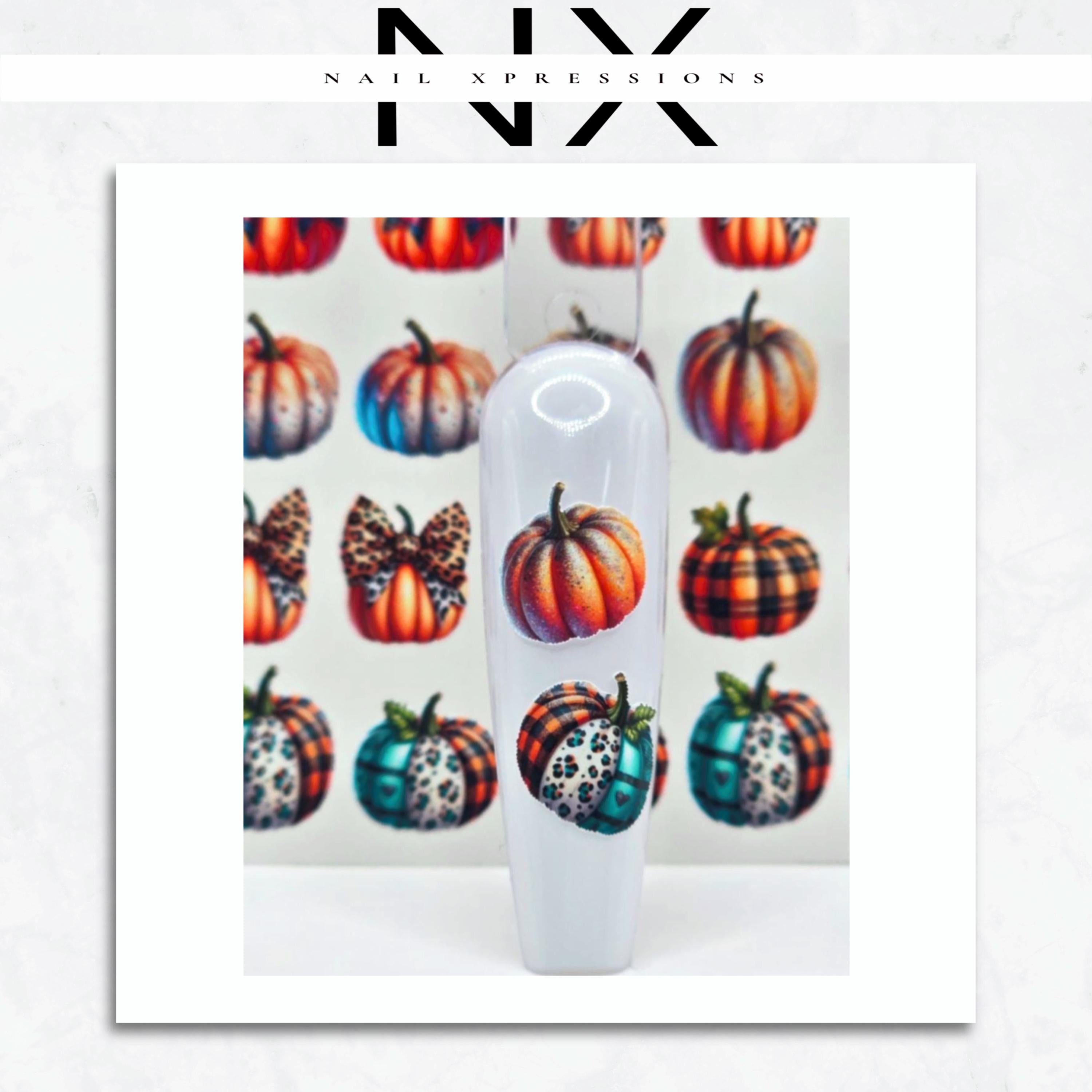 Fall Pumpkins Nail Sticker