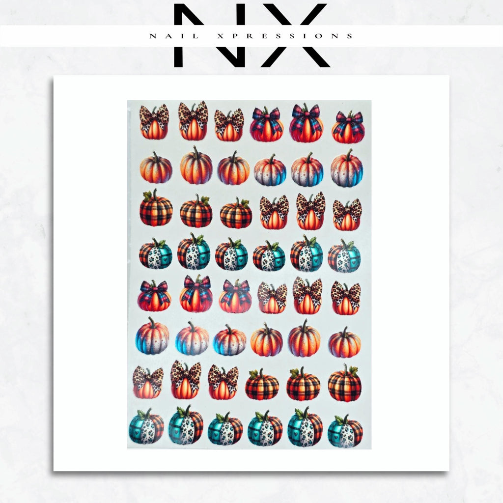 Fall Pumpkins Nail Sticker