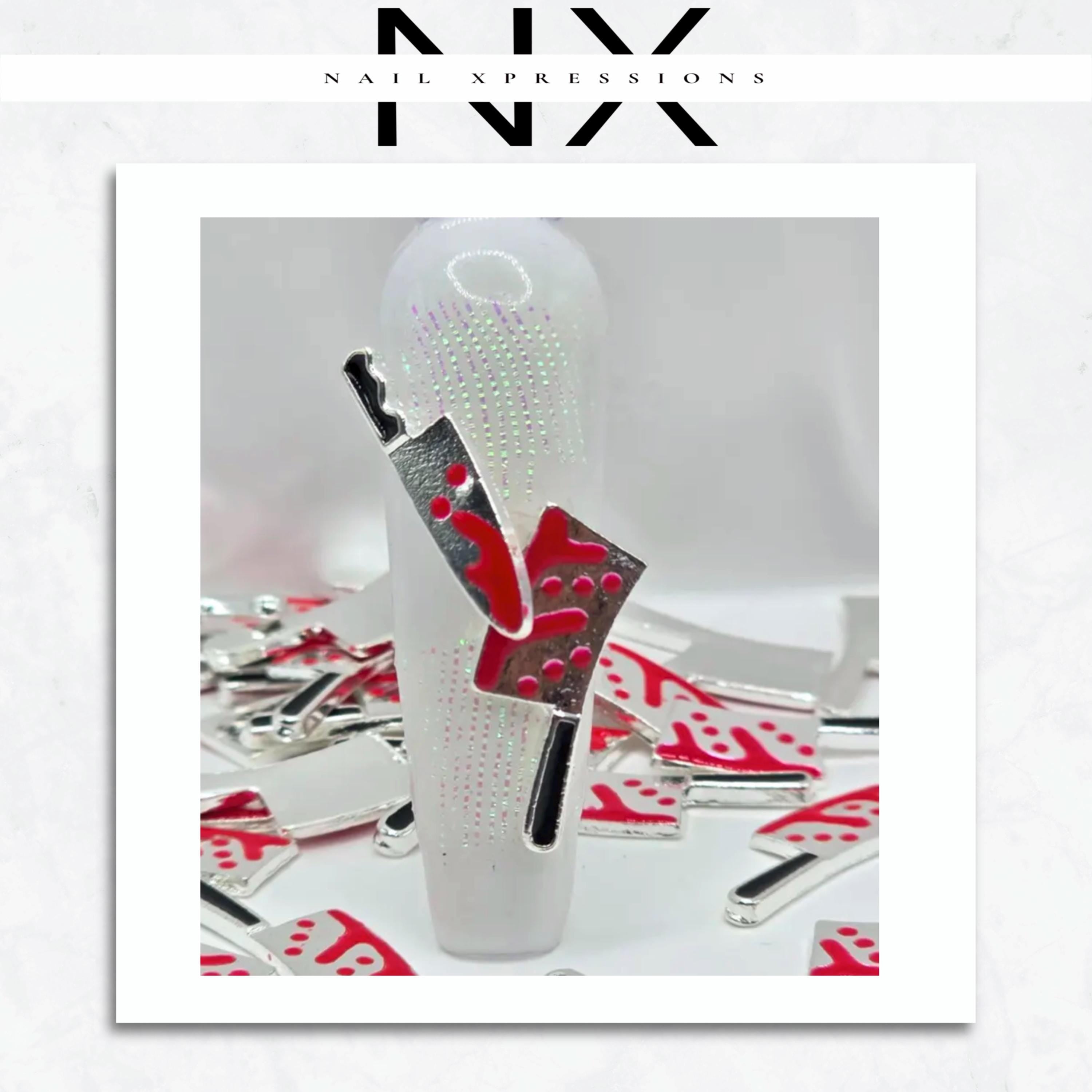 3D Knife Nail Charm