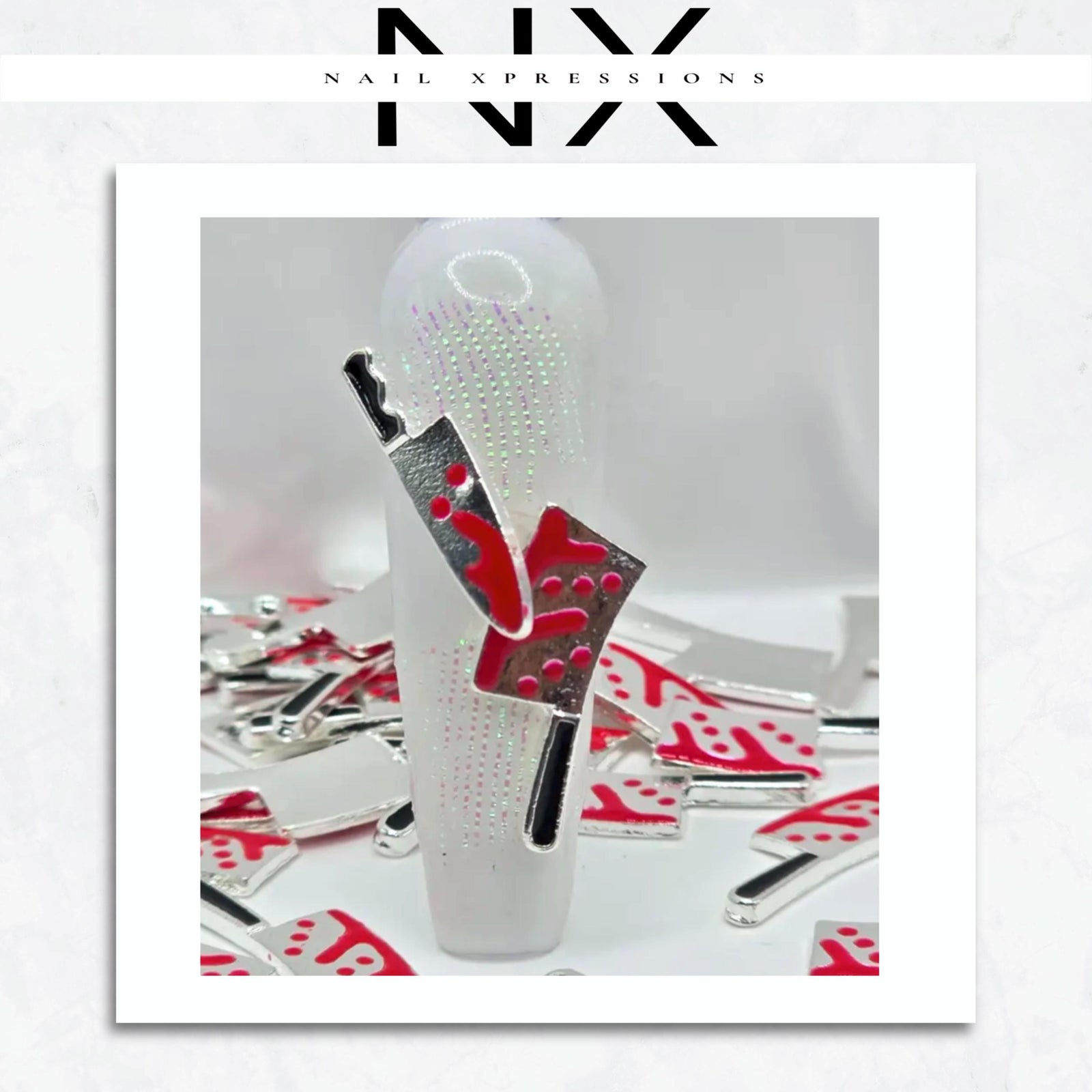 3D Knife Nail Charm