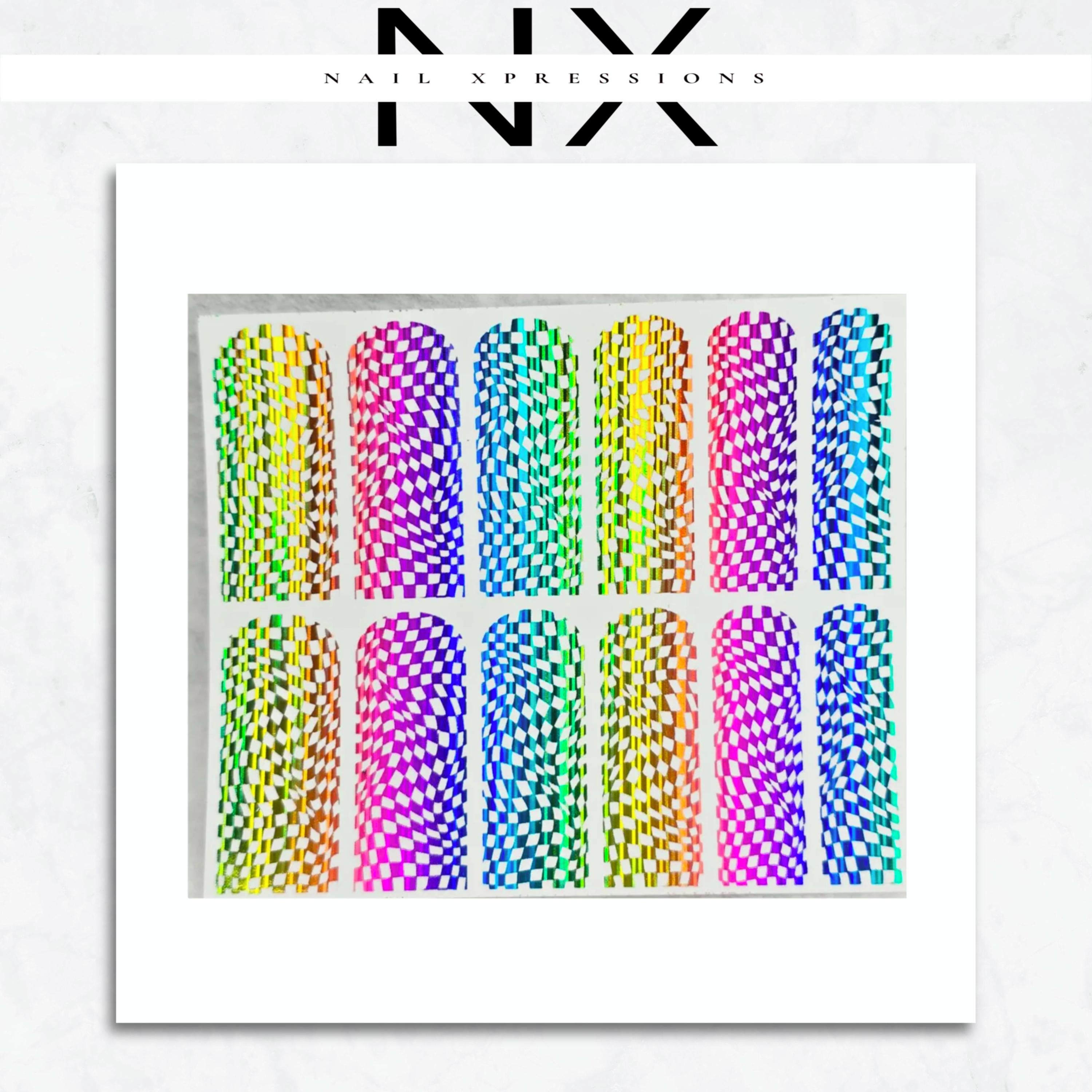 Abstract Foiled Nail Decals | Nail Art Water Transfer | Nail Wraps