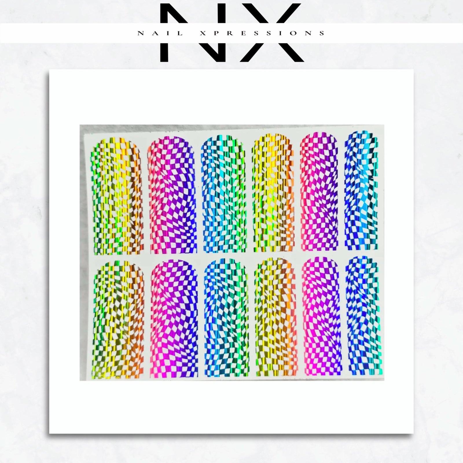 Abstract Foiled Nail Decals | Nail Art Water Transfer | Nail Wraps