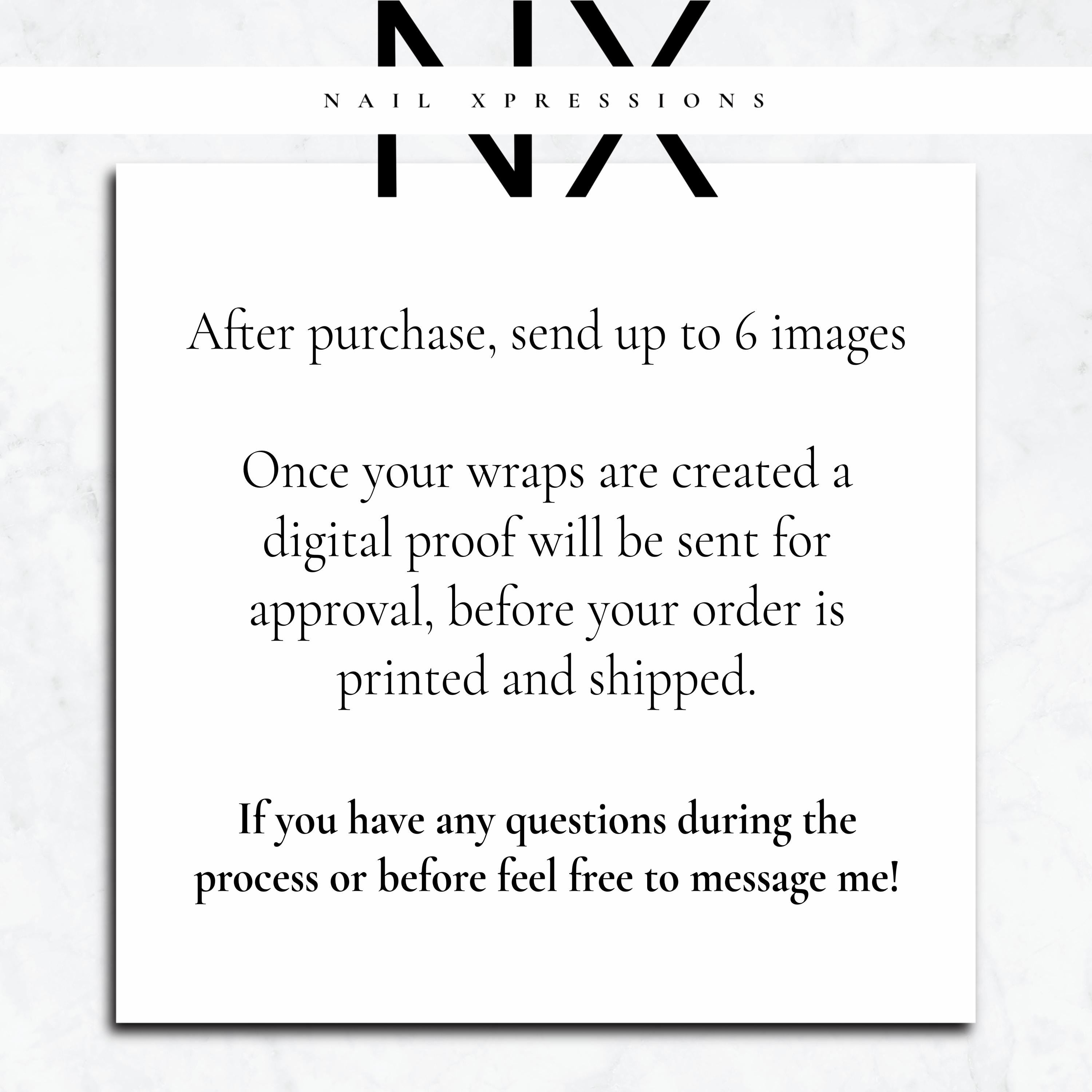 Custom Personalized Nail Decals | Water Transfer Nail Art | Nail Wraps