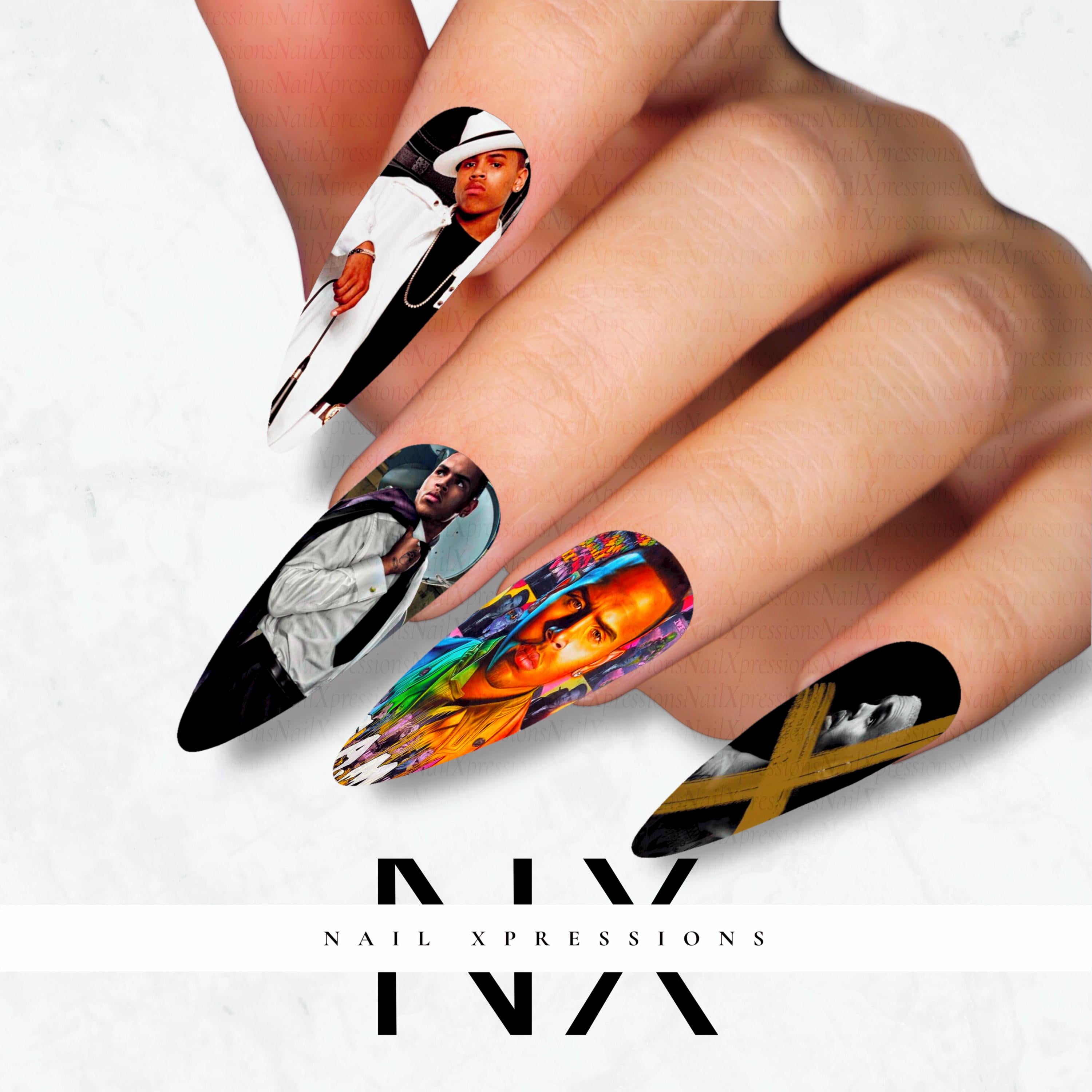 C. Brown Collective Nail Decals | Nail Art Water Transfer | Nail Wraps