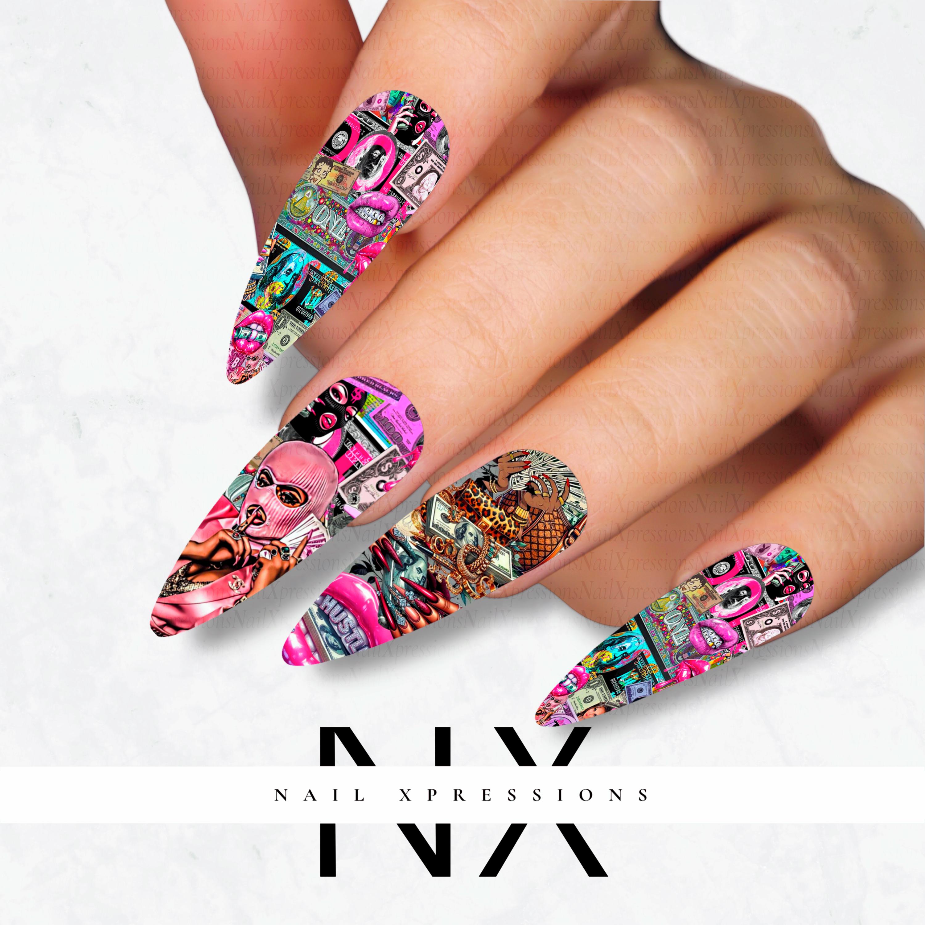 Hustler Money Nail DecalsNail Decals | Nail Art Water Transfer | Nail Wraps