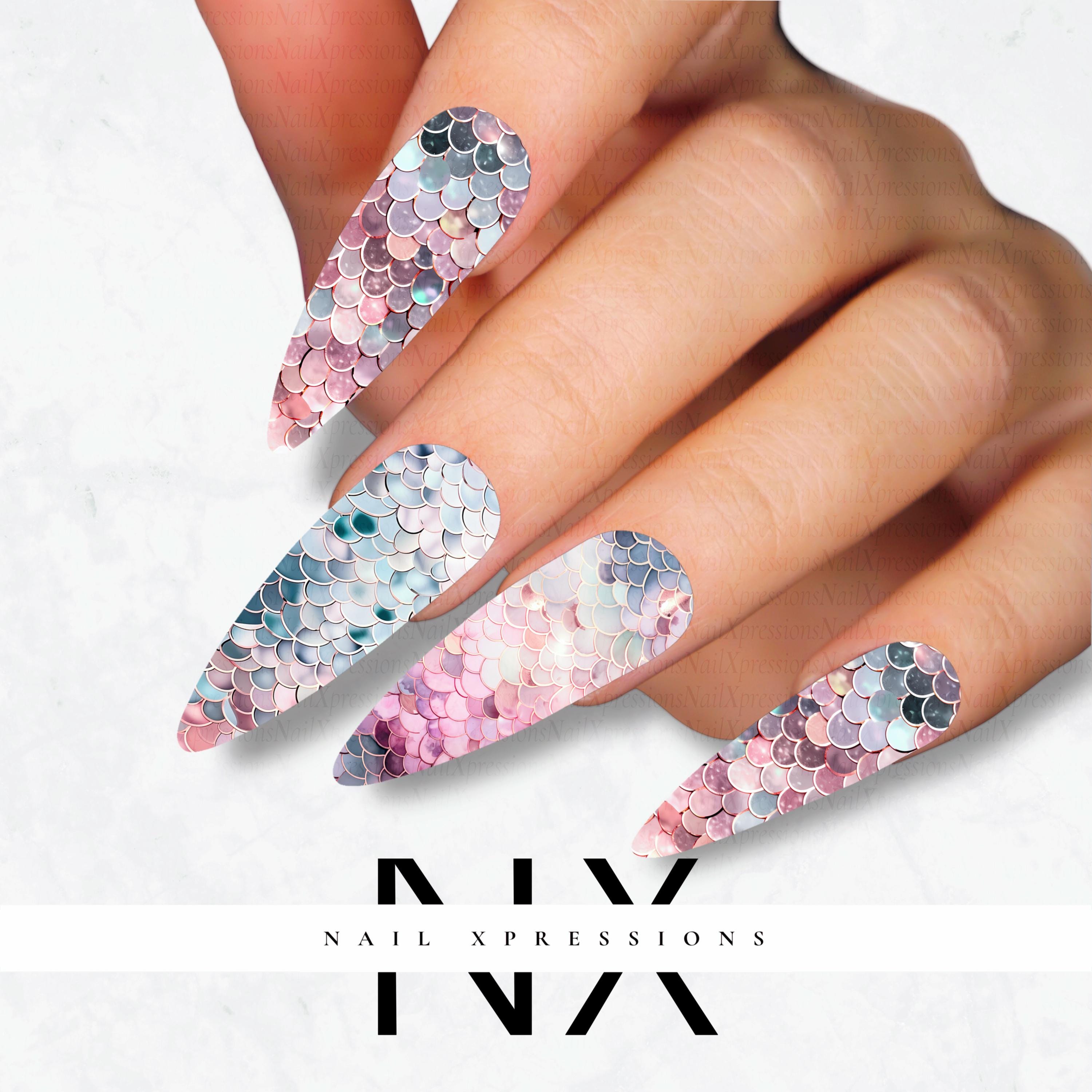Mermaid Nail Water Nail Wraps | Nail Art Water Transfer | Nail Wraps