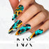 Turquoise Sunflower Nail Decals | Nail Art Water Transfer | Nail Wraps