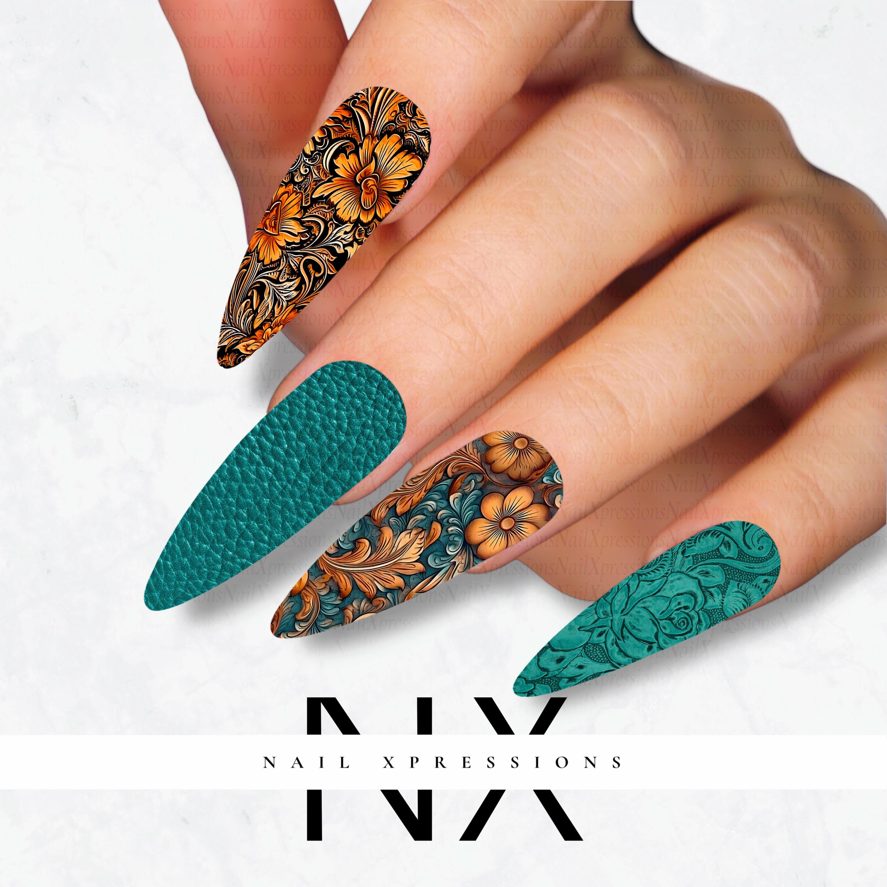 Country Texture Nail Decals | Nail Art Water Transfer | Nail Wraps