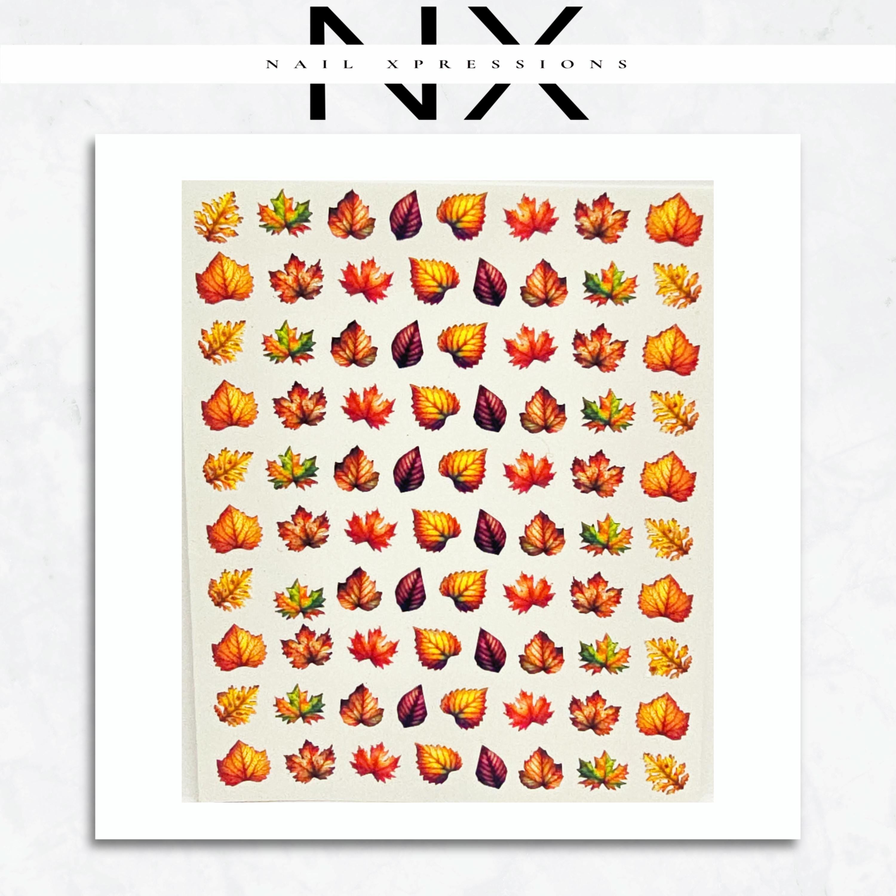 Fall Leaves Nail Art Stickers | Pumpkin Fall Decals | Nail Art Decorations