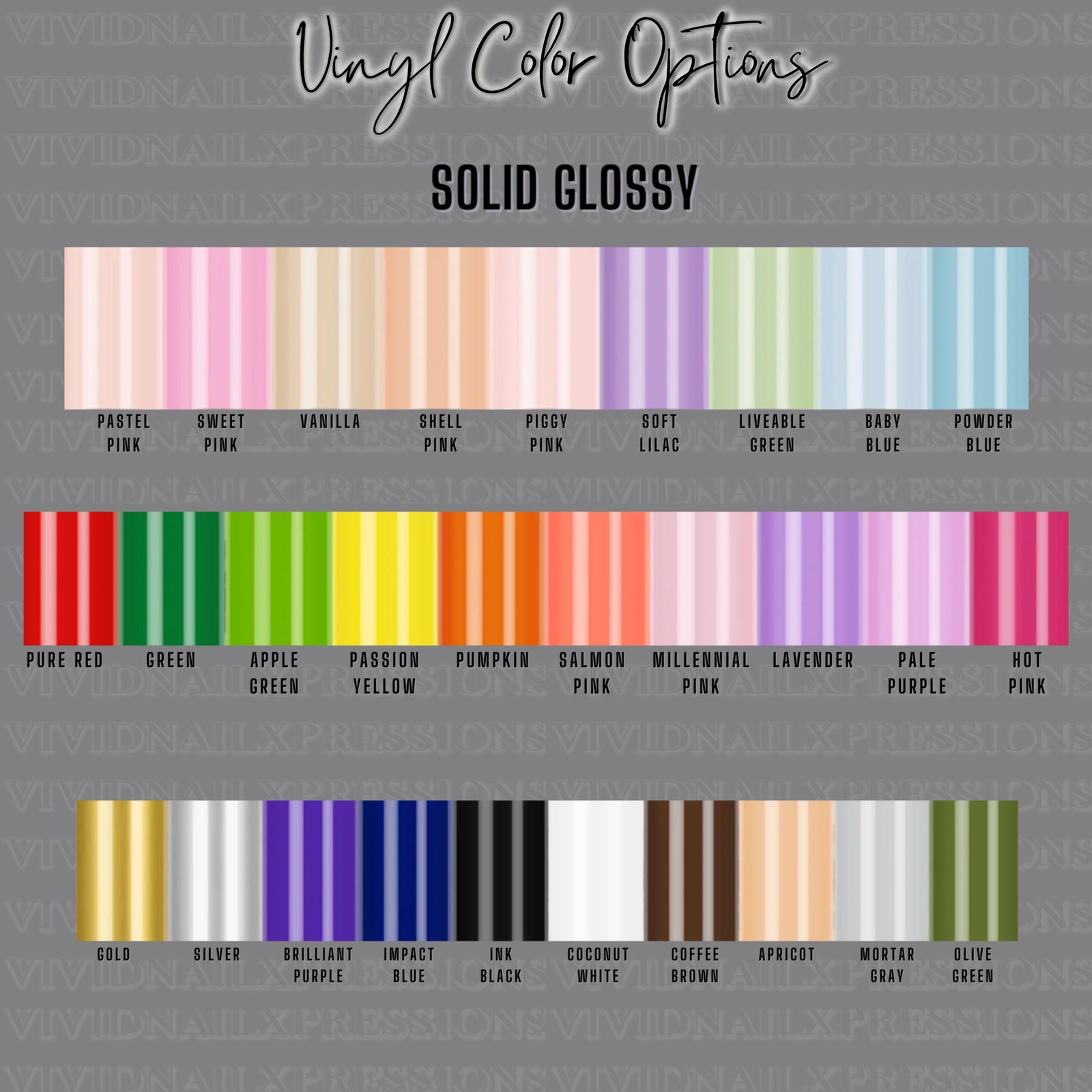 Custom Personalized Vinyl Nail Art Stickers | Nail Art Decorations | Multiple Color options