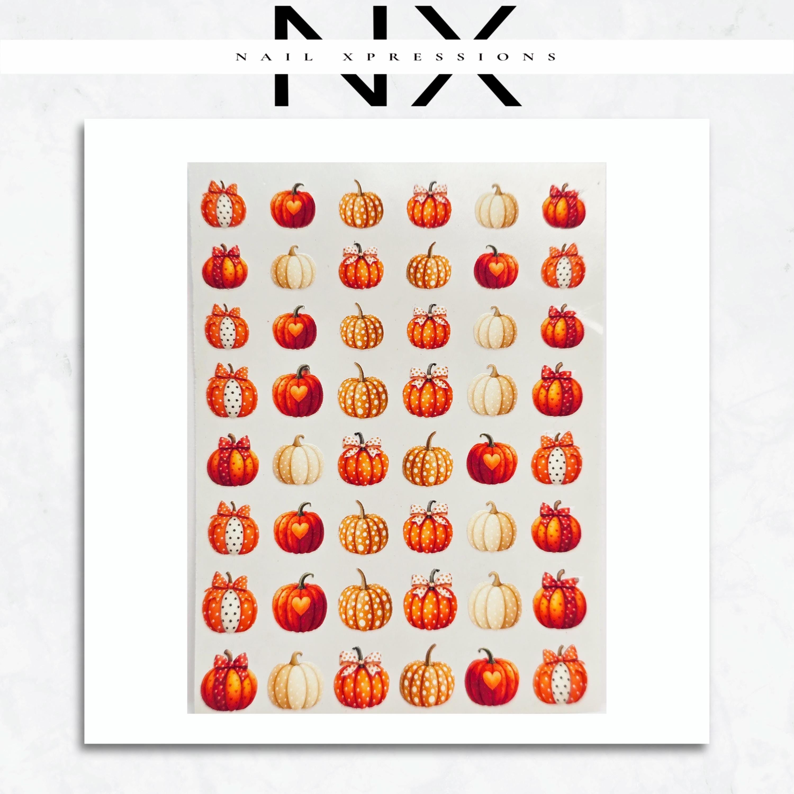 Fall Pumpkin Leaves Nail Art Stickers | Pumpkin Fall Decals | Nail Art Decorations