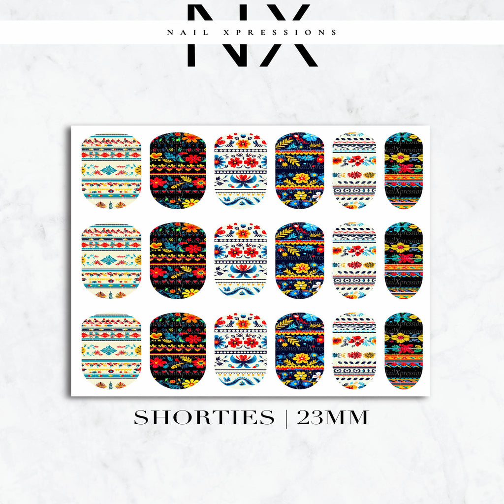 Cinco de Mayo Mexico Nail Decals | Nail Art Water Transfer | Nail Wraps