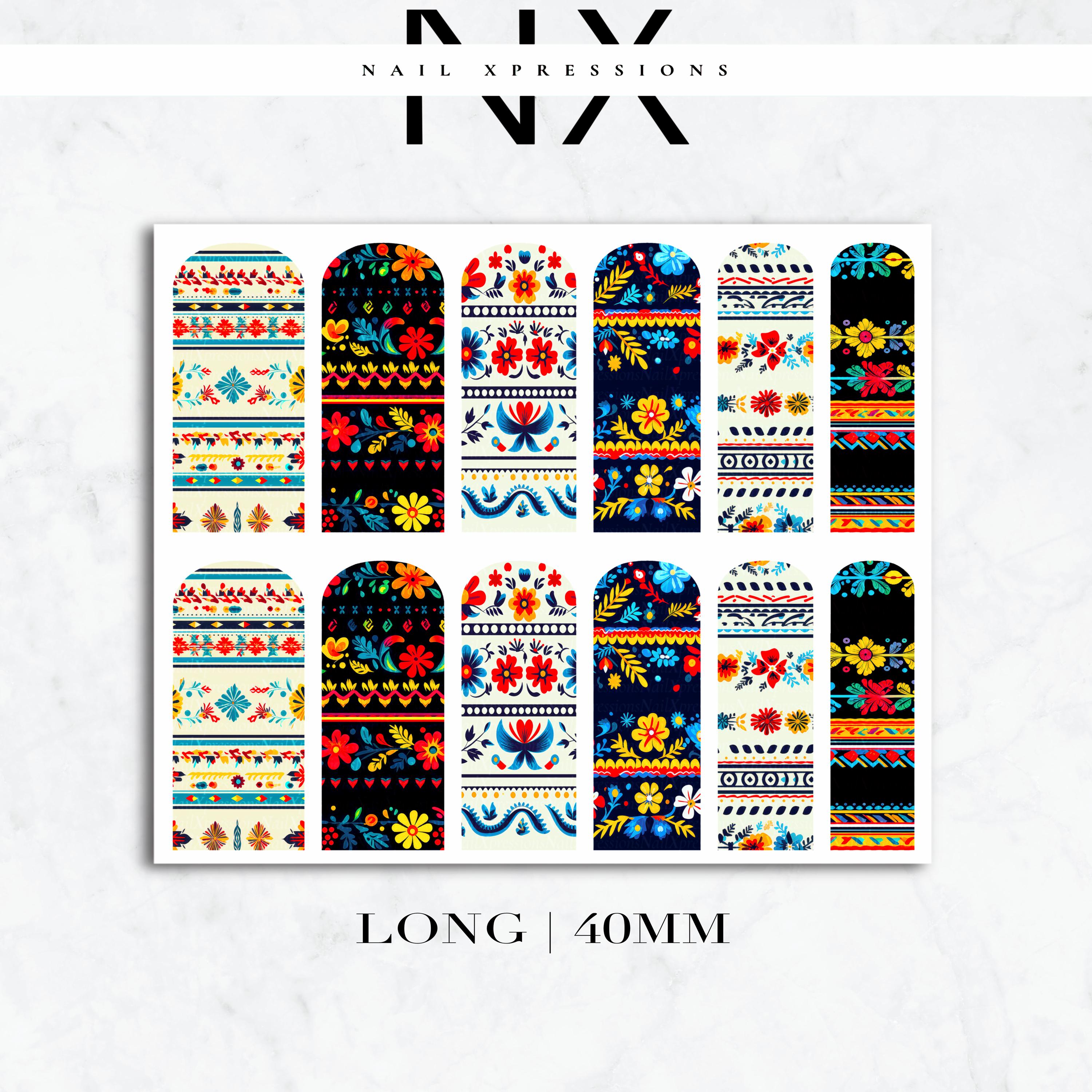 Cinco de Mayo Mexico Nail Decals | Nail Art Water Transfer | Nail Wraps