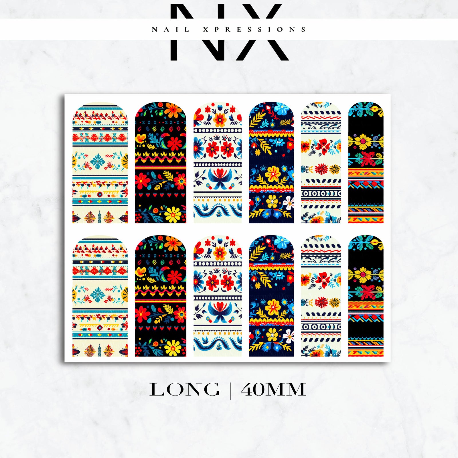 Cinco de Mayo Mexico Nail Decals | Nail Art Water Transfer | Nail Wraps