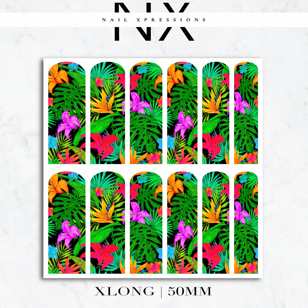 Tropical Paradise Nail Decals | Nail Art Water Transfer | Nail Wraps