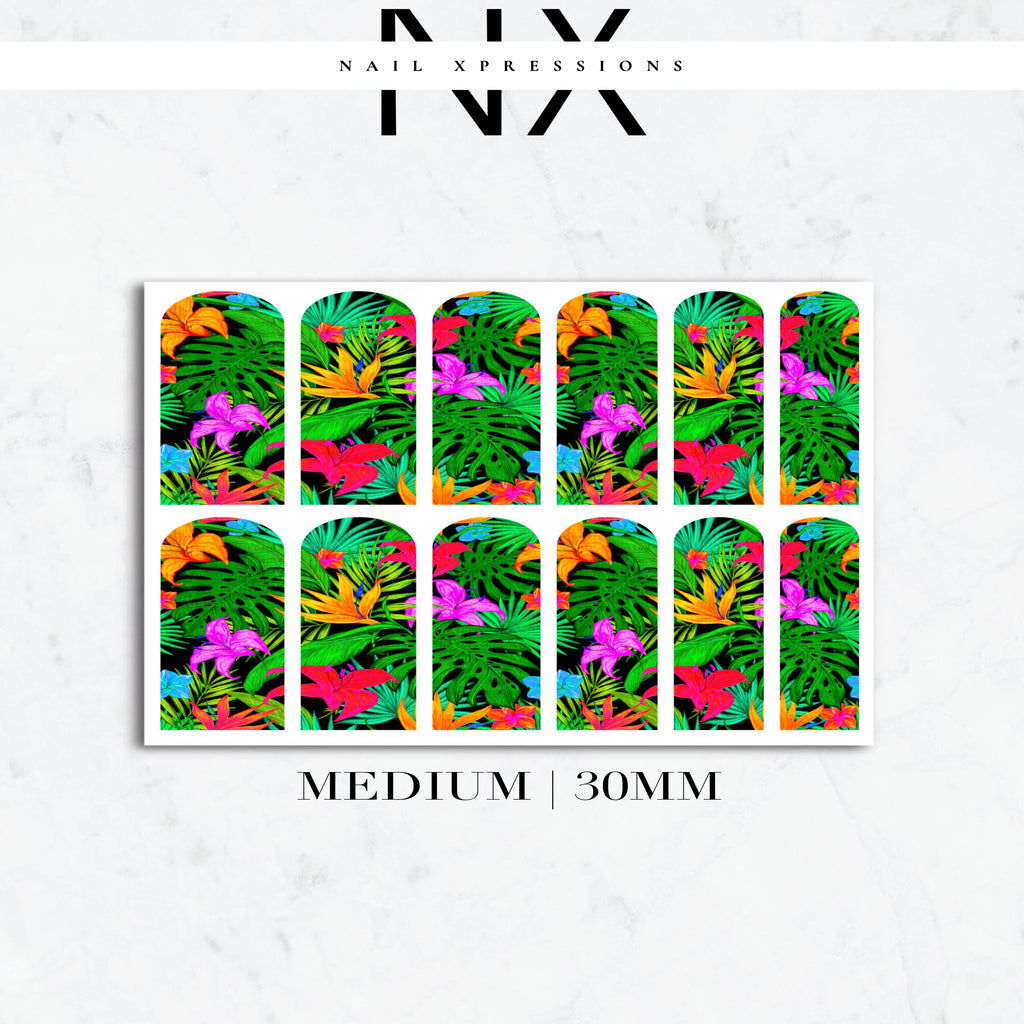Tropical Paradise Nail Decals | Nail Art Water Transfer | Nail Wraps