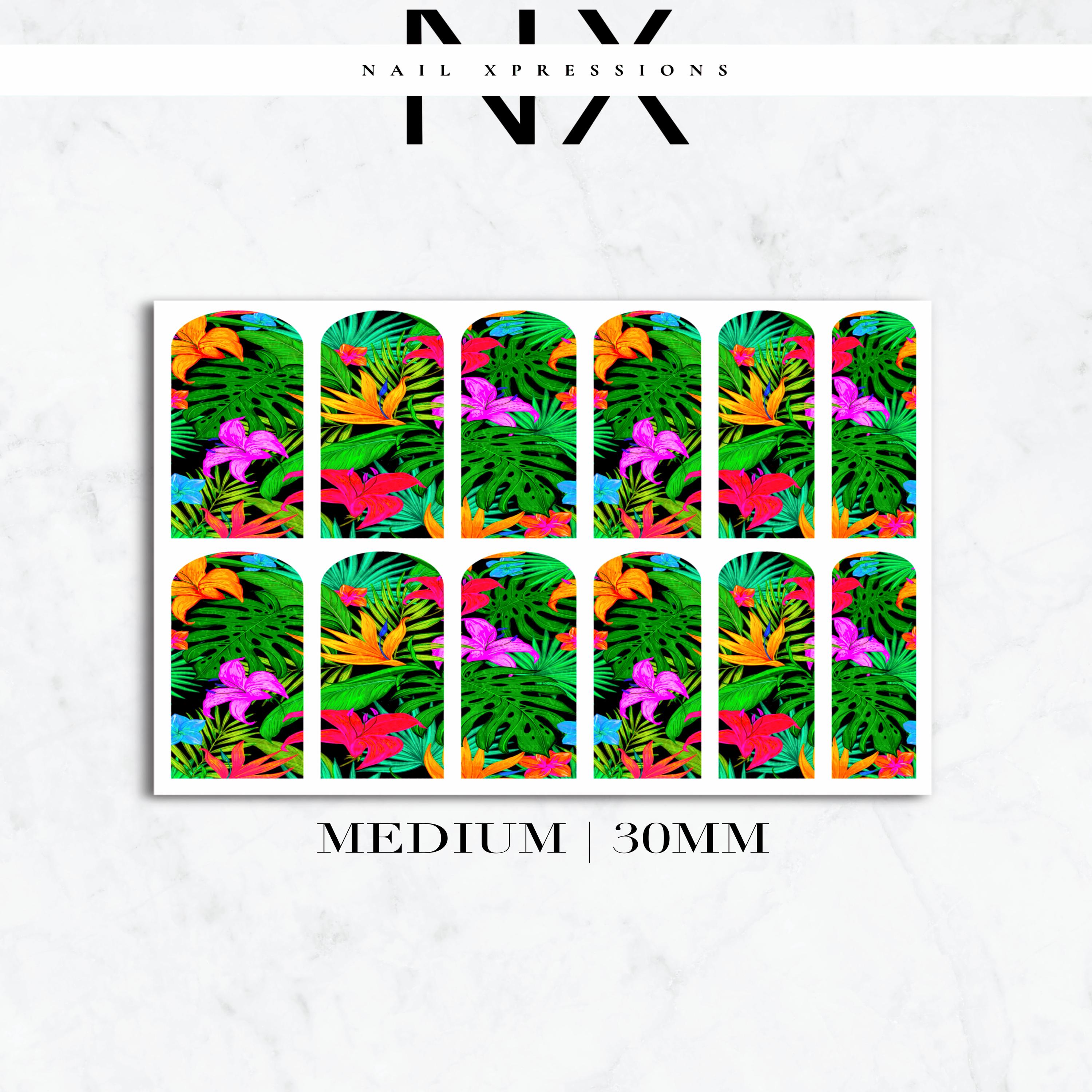 Tropical Paradise Nail Decals | Nail Art Water Transfer | Nail Wraps