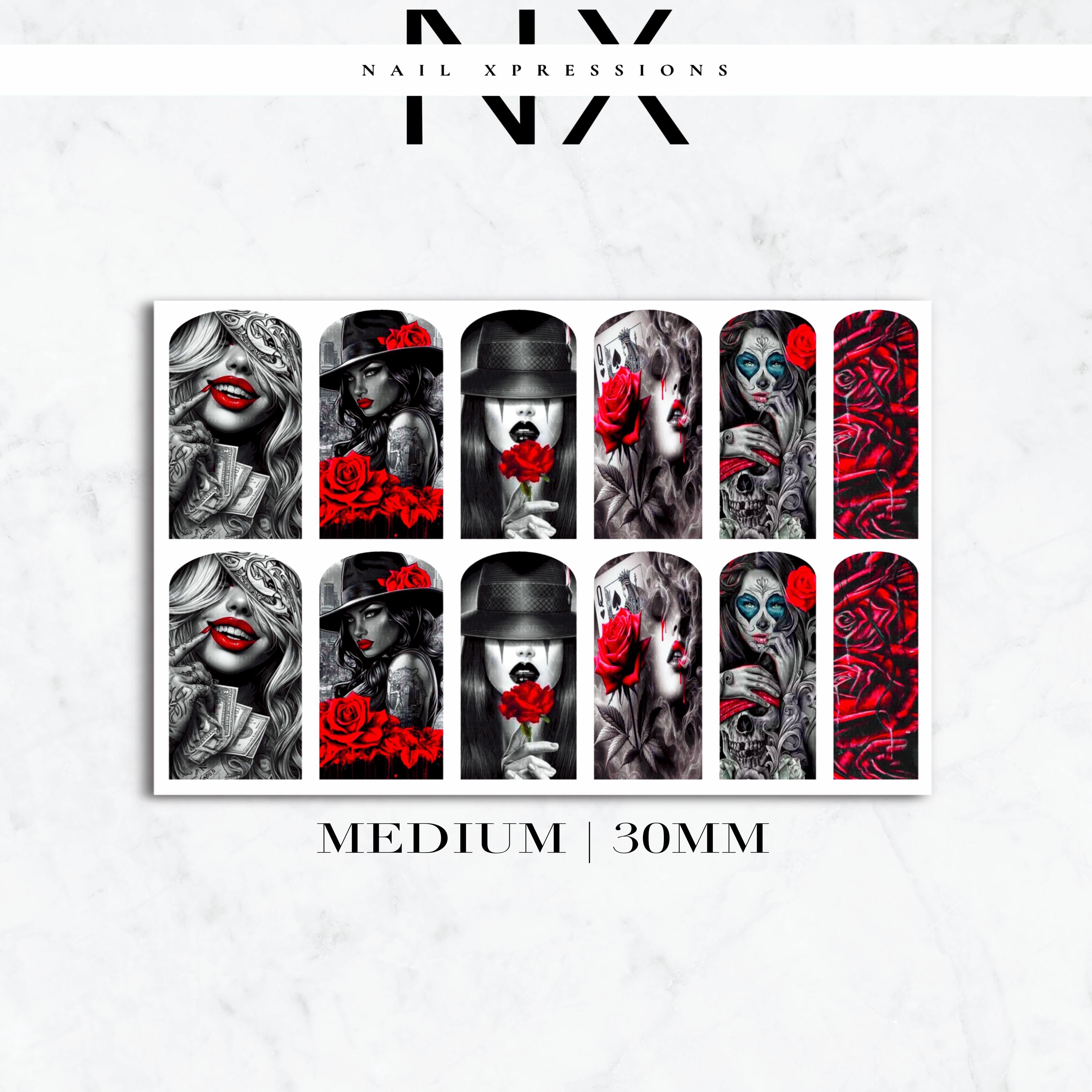 Chicana Girls Nail Decals | Nail Art Water Transfer | Nail Wraps