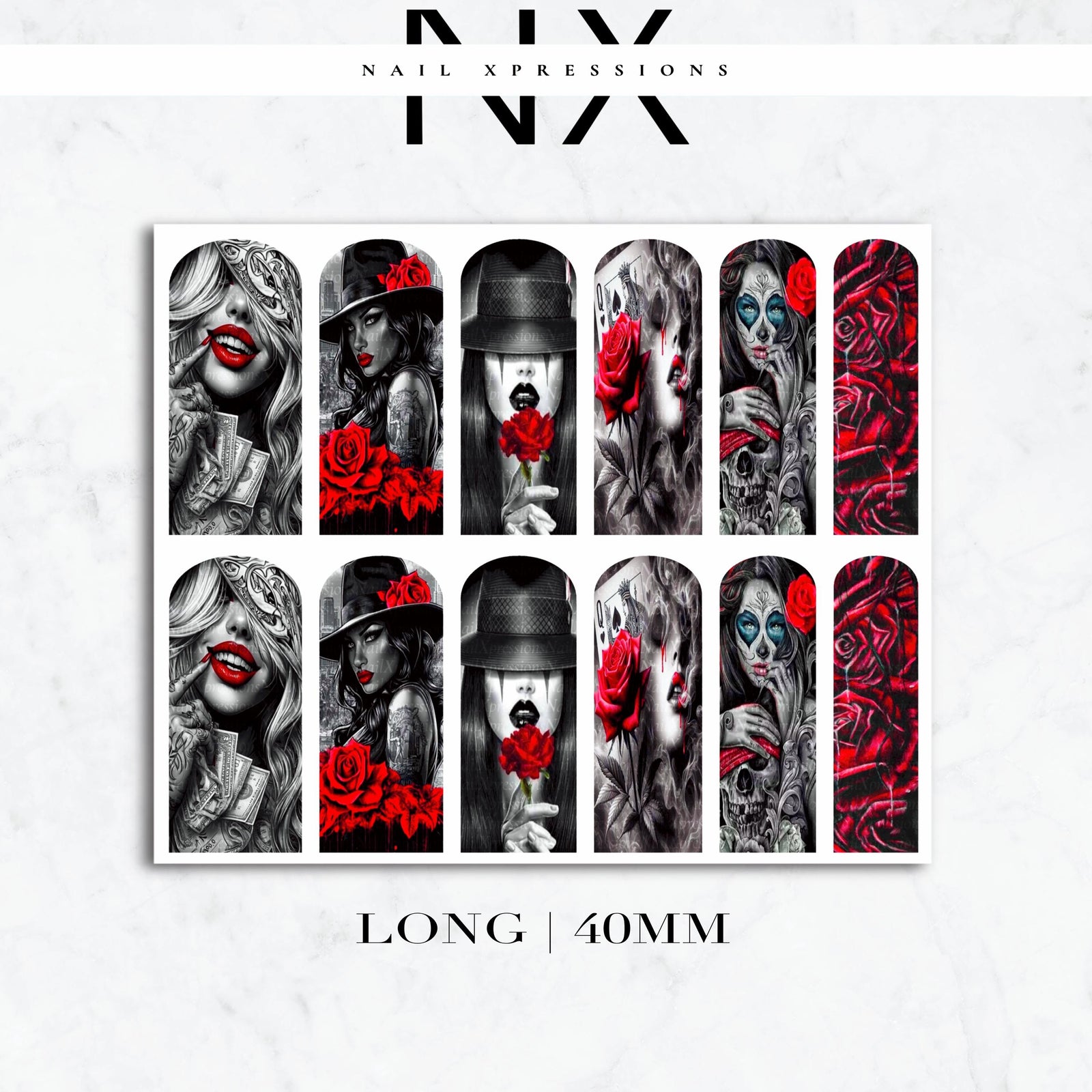Chicana Girls Nail Decals | Nail Art Water Transfer | Nail Wraps