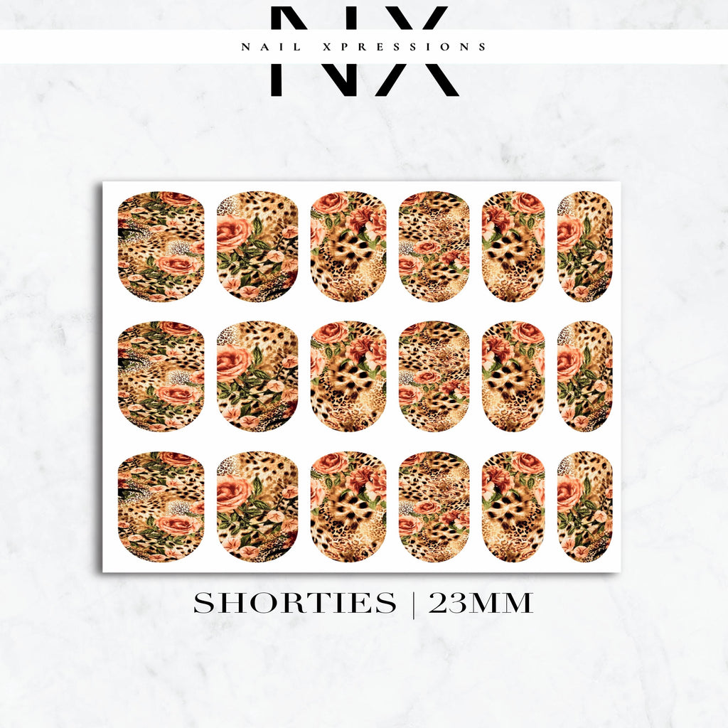 Safari Floral Print Nail Decals | Nail Art Water Transfer | Nail Wraps