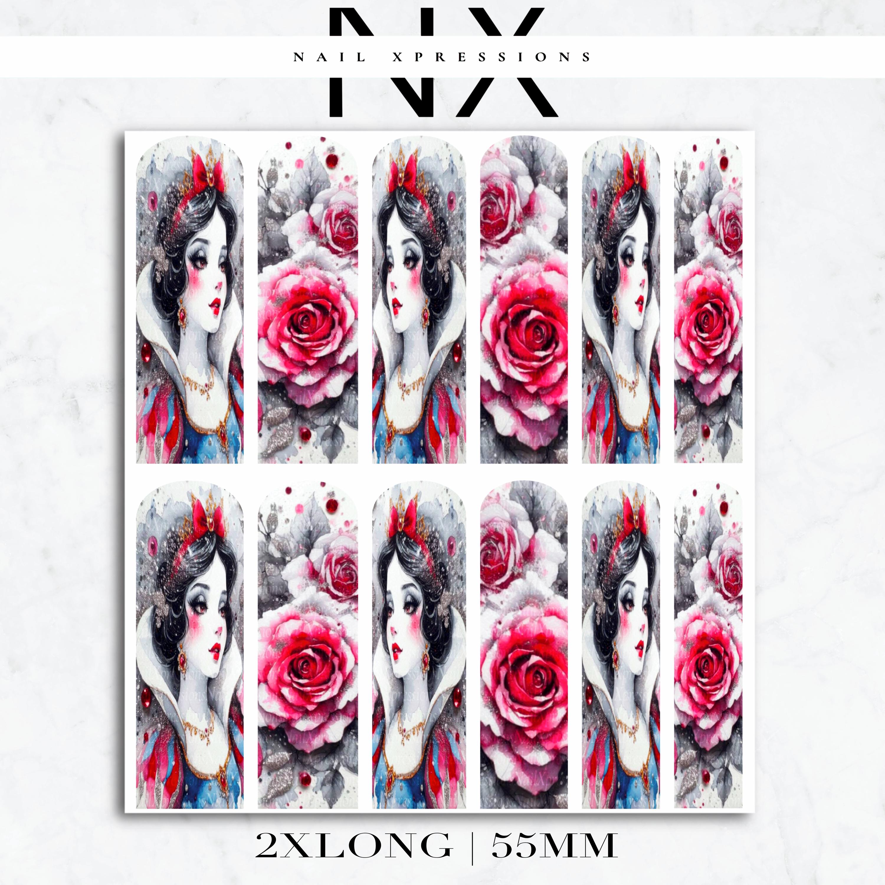 Snow Princess Nail Decals | Nail Art Water Transfer | Nail Wraps