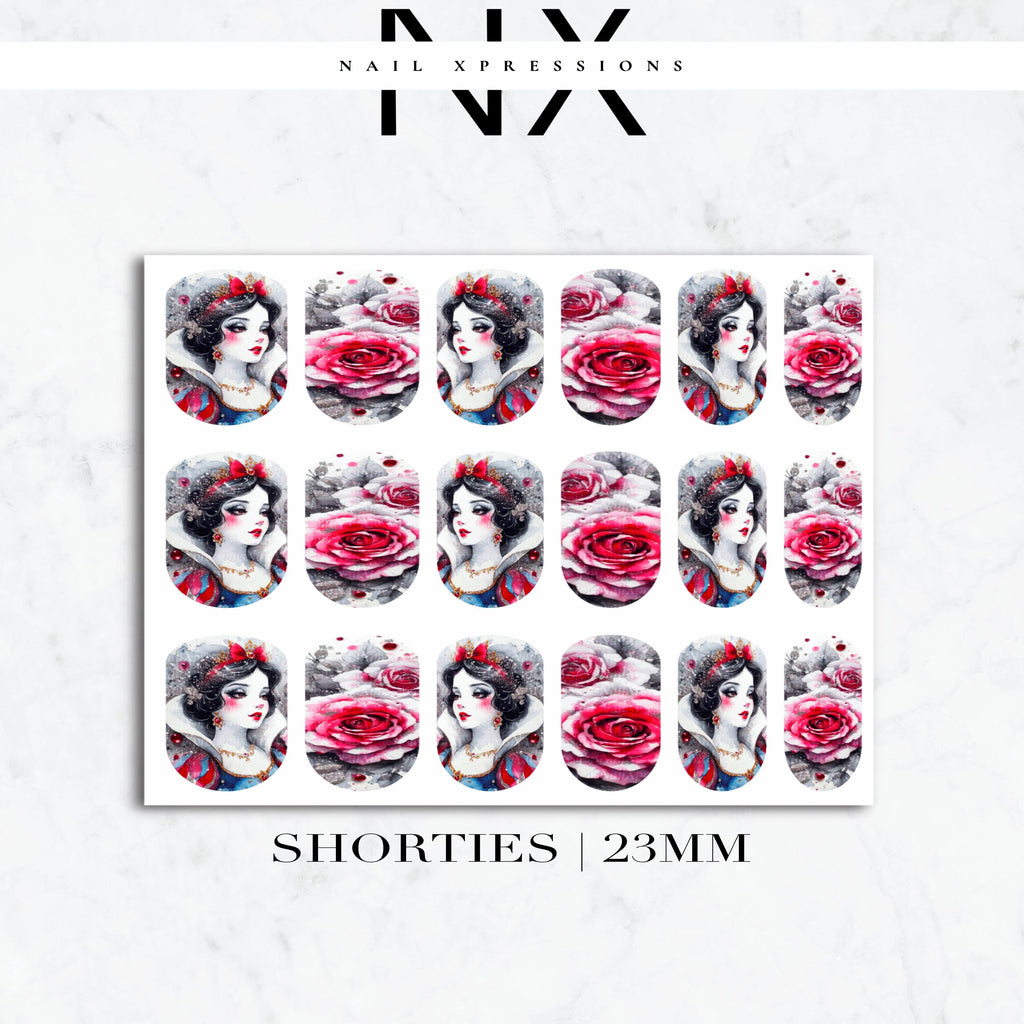 Snow Princess Nail Decals | Nail Art Water Transfer | Nail Wraps