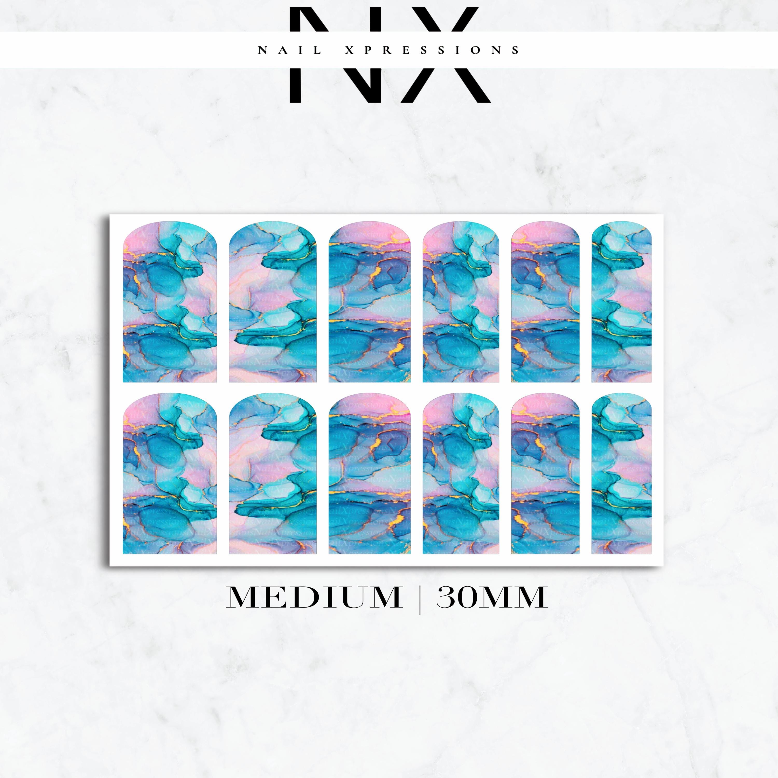 Pastel Geode Crystal Nail Decals | Nail Art Water Transfer | Nail Wraps