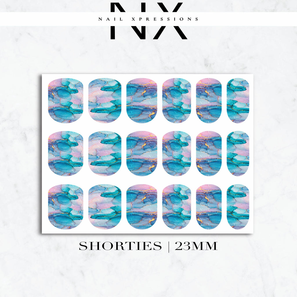 Pastel Geode Crystal Nail Decals | Nail Art Water Transfer | Nail Wraps