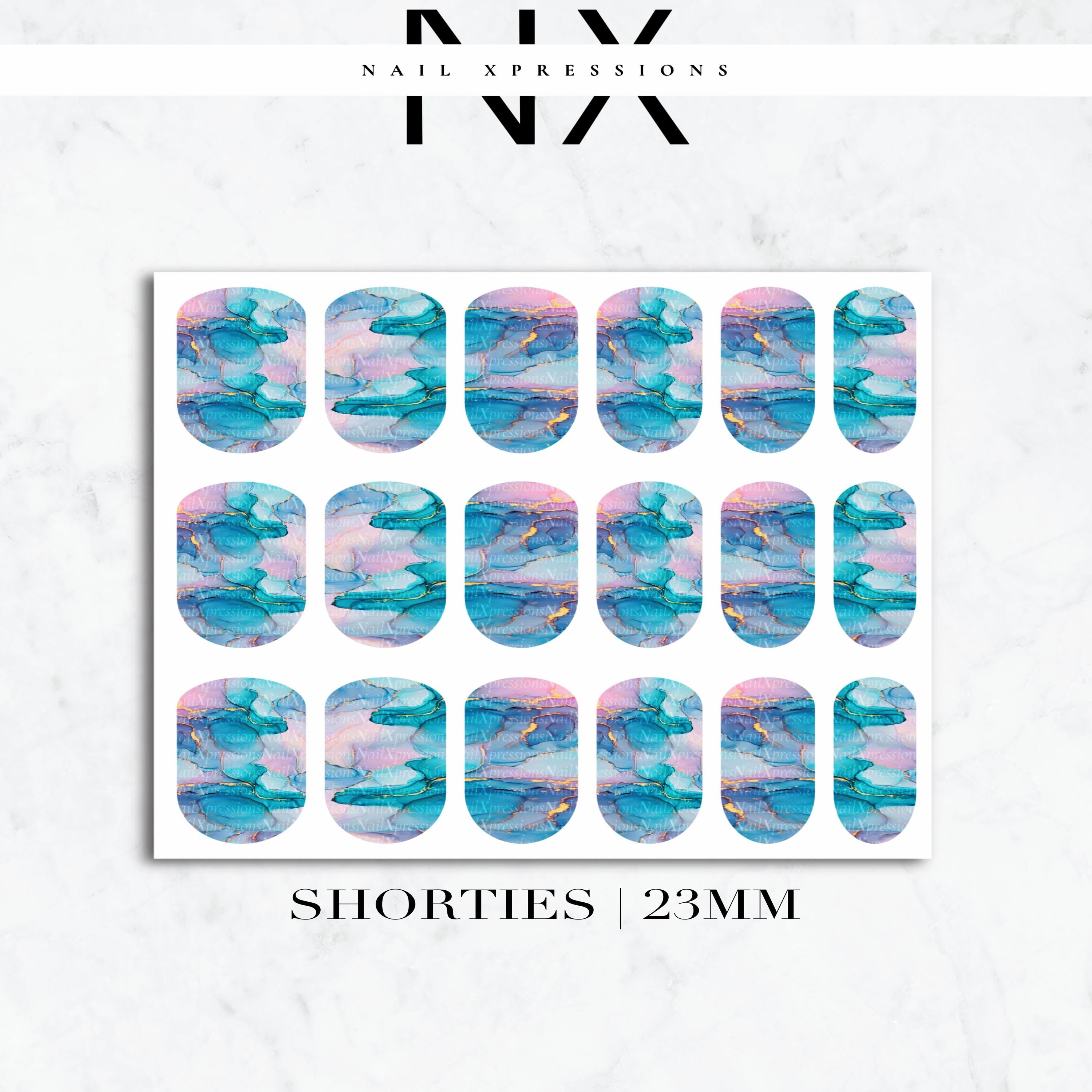 Pastel Geode Crystal Nail Decals | Nail Art Water Transfer | Nail Wraps