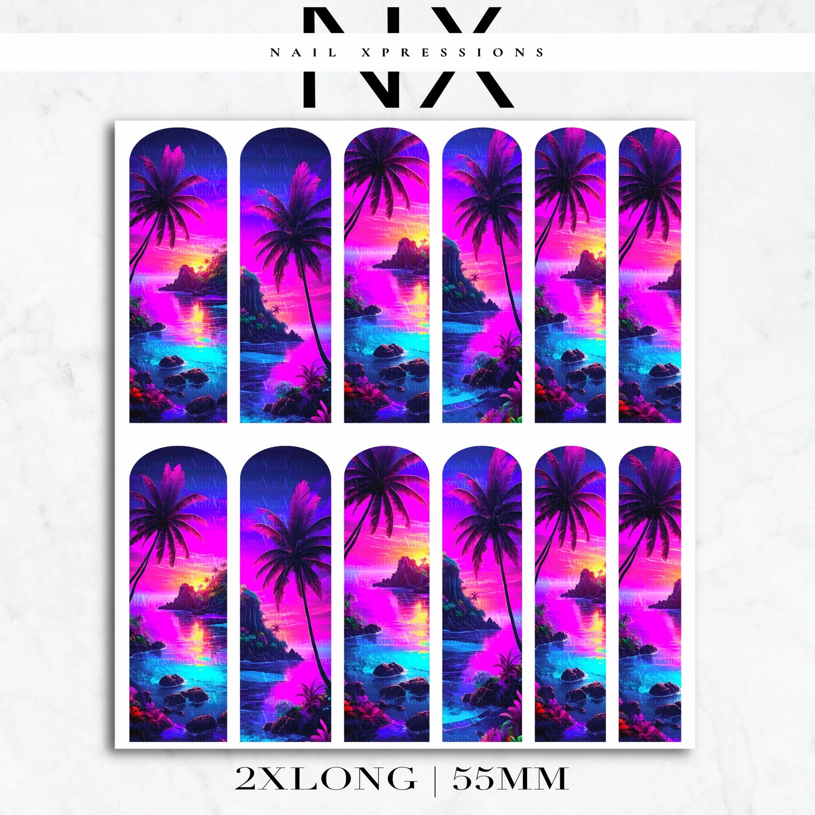 Tropical Paradise Nail Decals | Nail Art Water Transfer | Nail Wraps