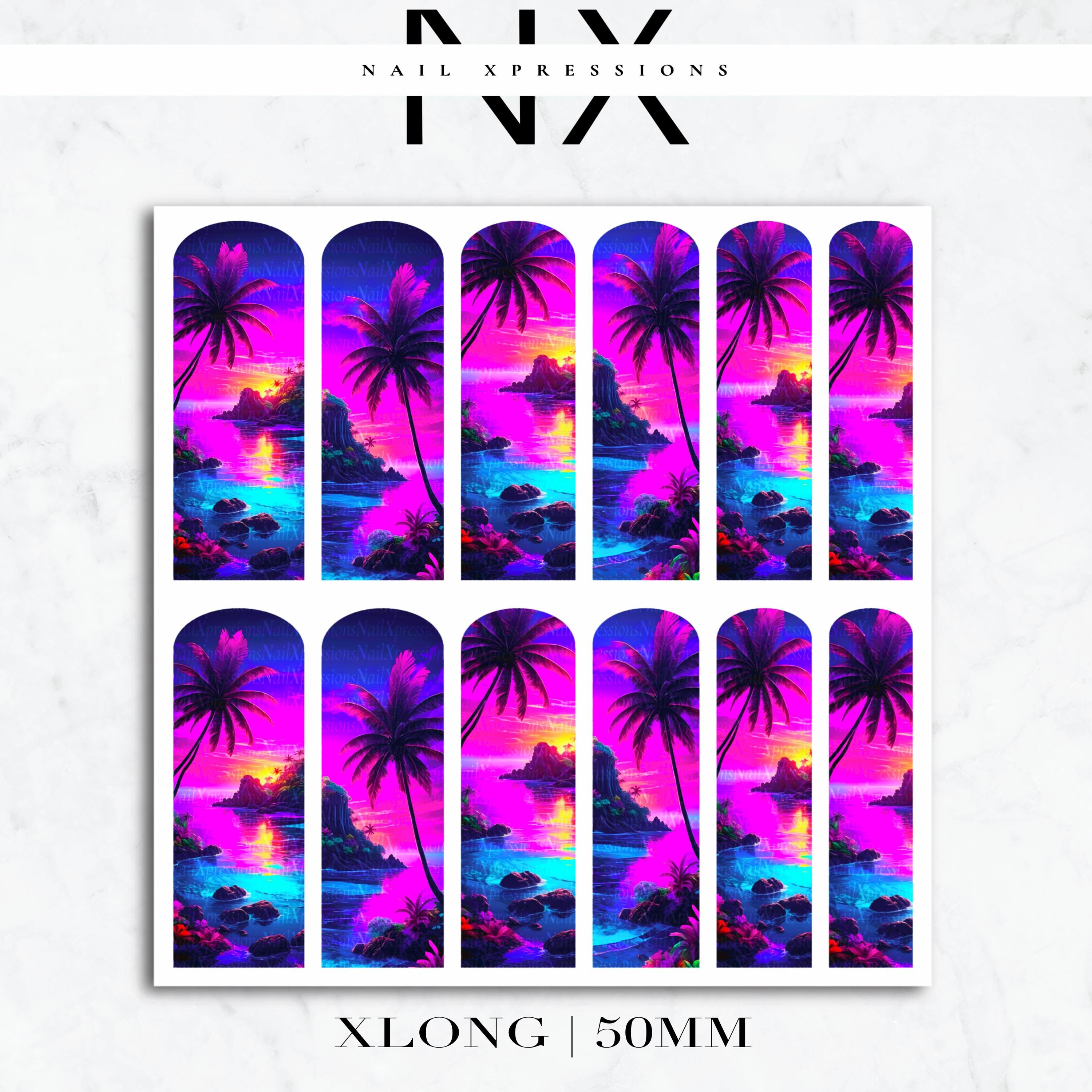 Tropical Paradise Nail Decals | Nail Art Water Transfer | Nail Wraps