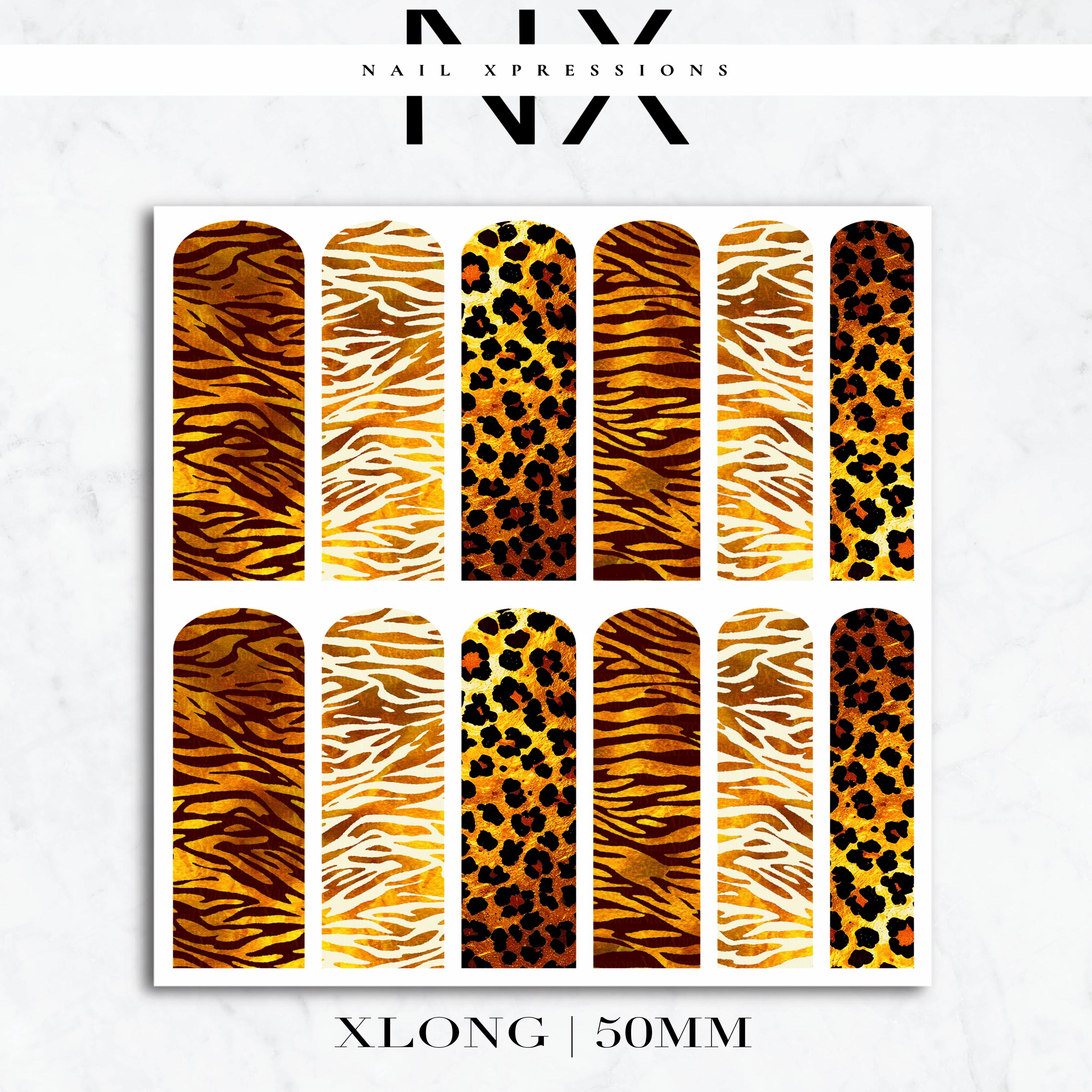 Animal Print Zebra, Cheetah Nail Water Decals | Nail Art Water Transfer | Nail Wraps