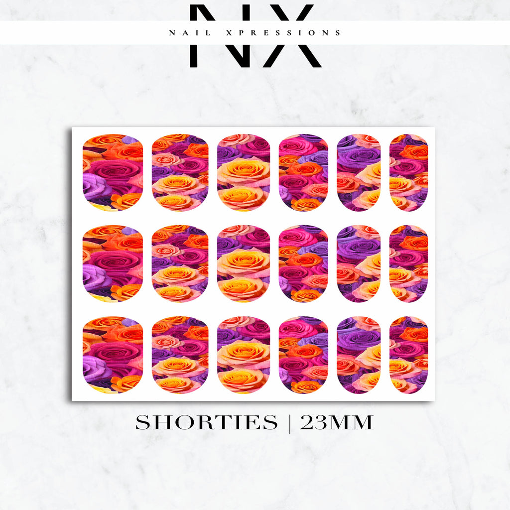 Vibrant Roses Nail Water Decals | Nail Art Water Transfer | Nail Wraps
