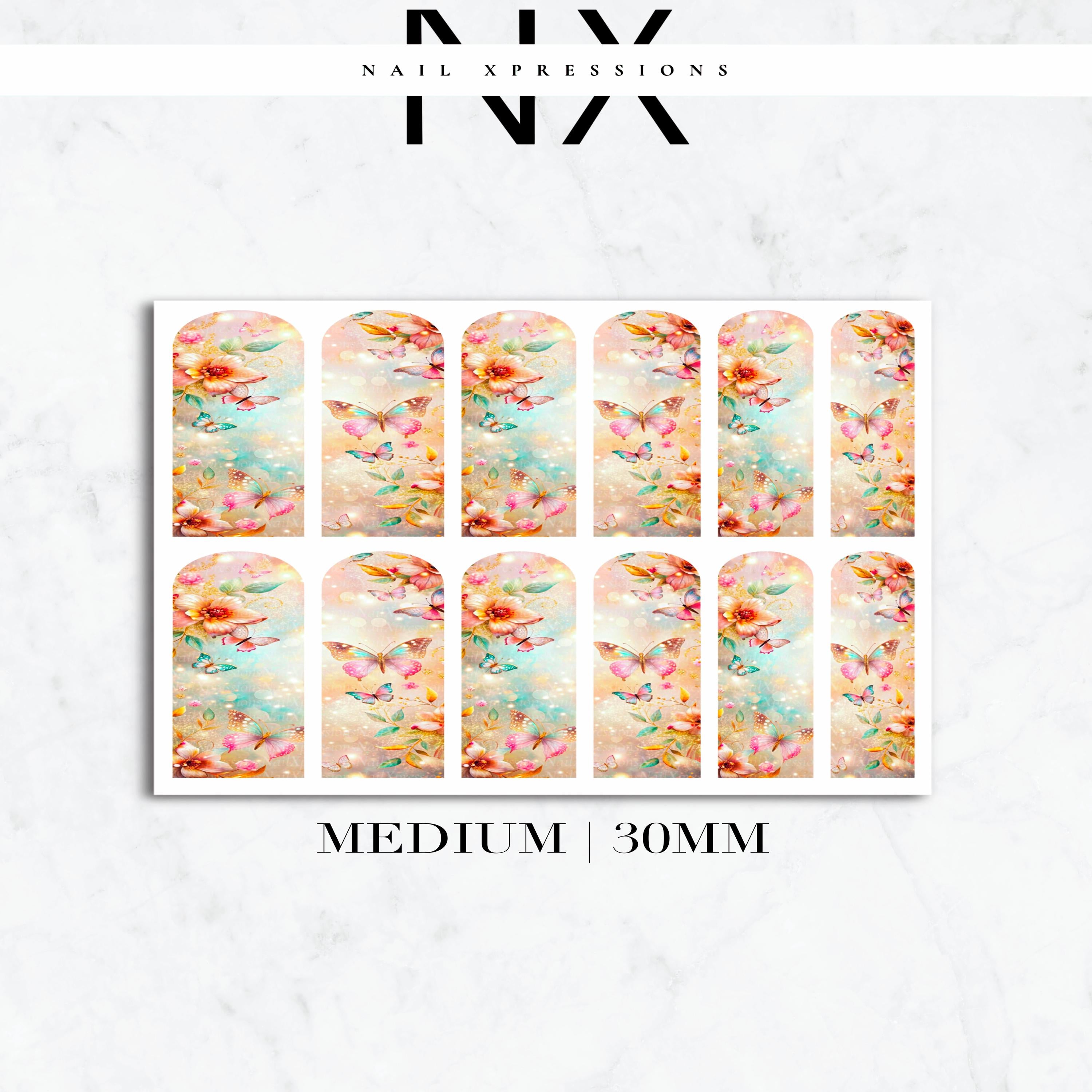 Butterflies and Flower Nail Decals | Nail Art Water Transfer | Nail Wraps