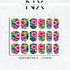 Tropical Flower Nail Decals | Nail Art Water Transfer | Nail Wraps
