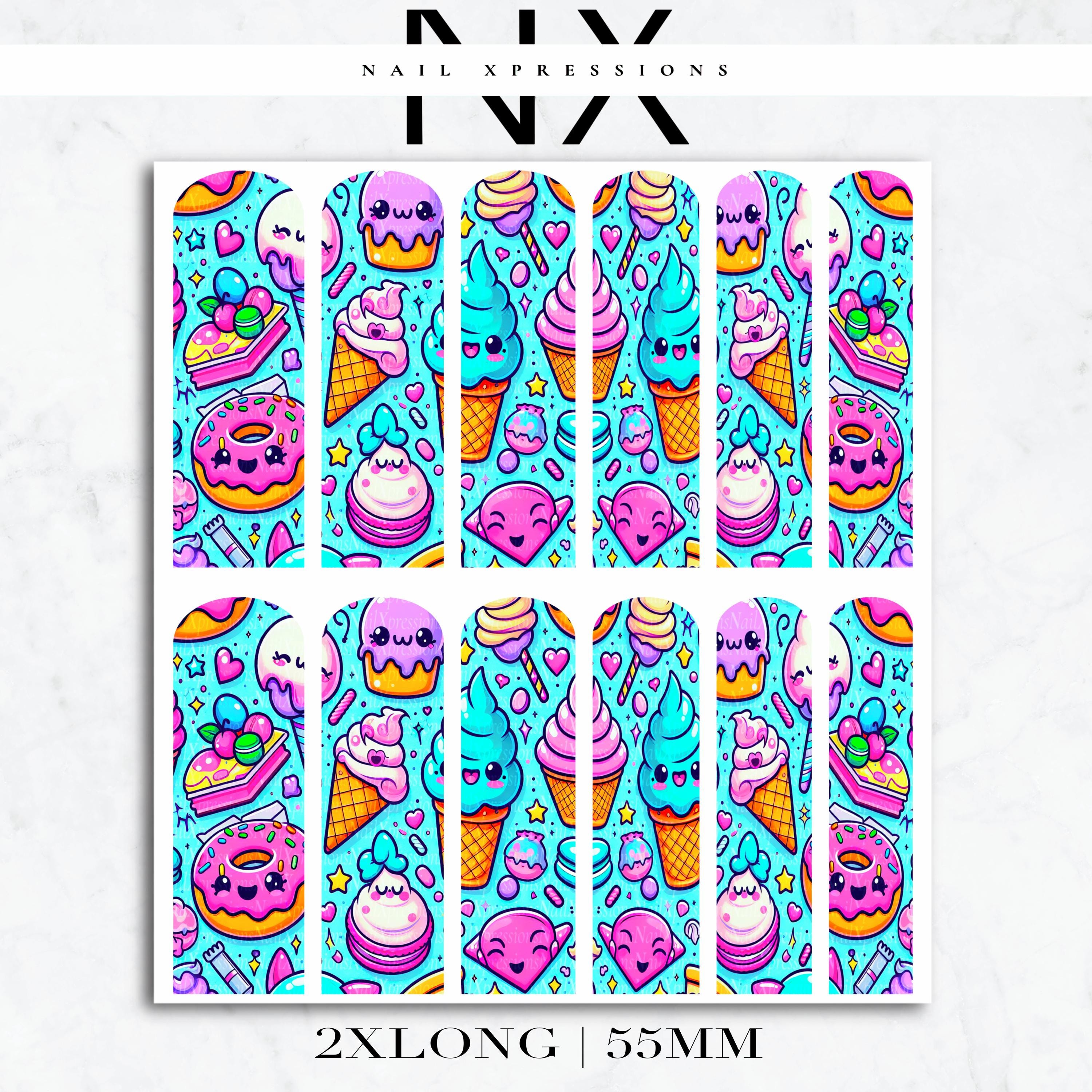 Kawaii Treats Nail Water Decals | Nail Art Water Transfer | Nail Wraps