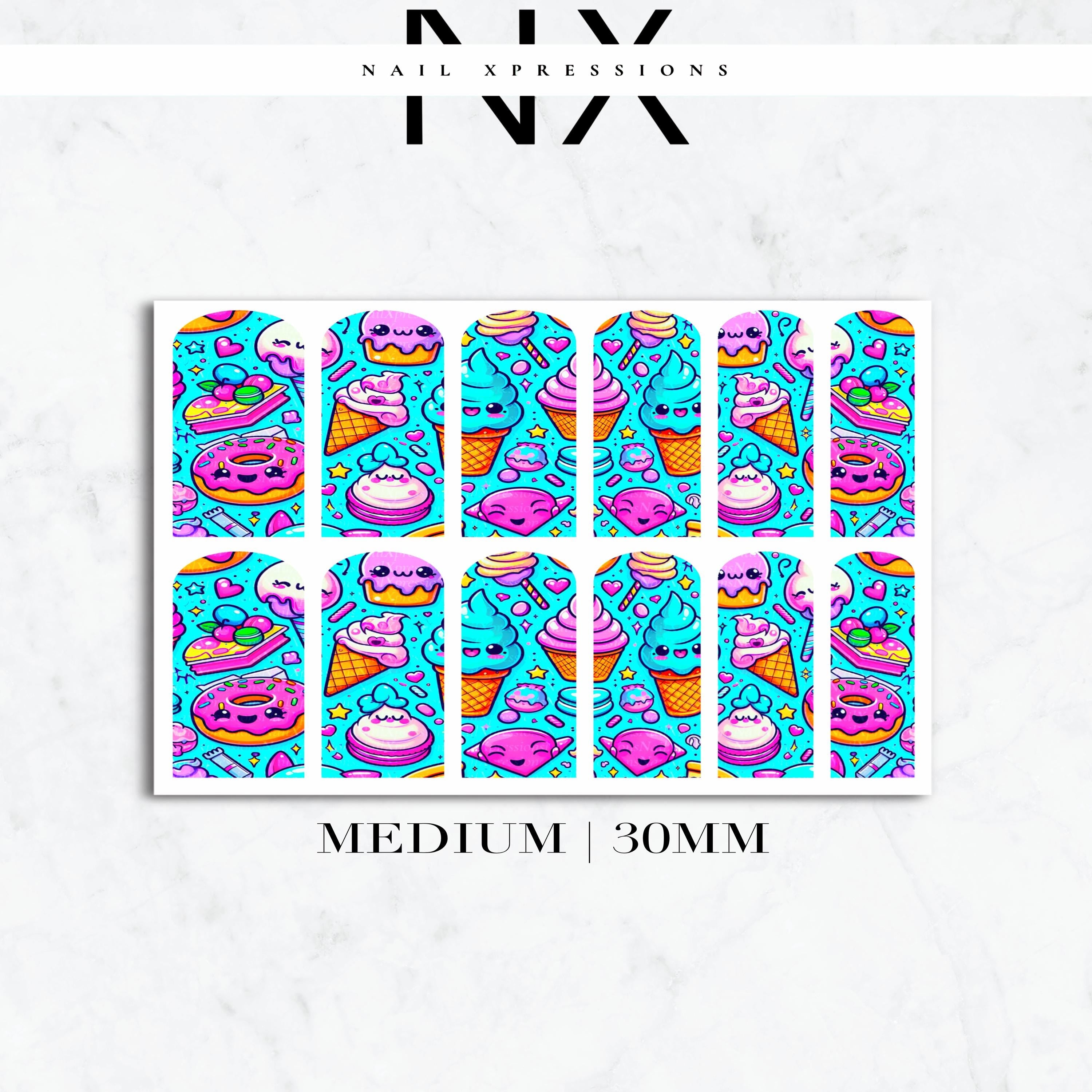 Kawaii Treats Nail Water Decals | Nail Art Water Transfer | Nail Wraps