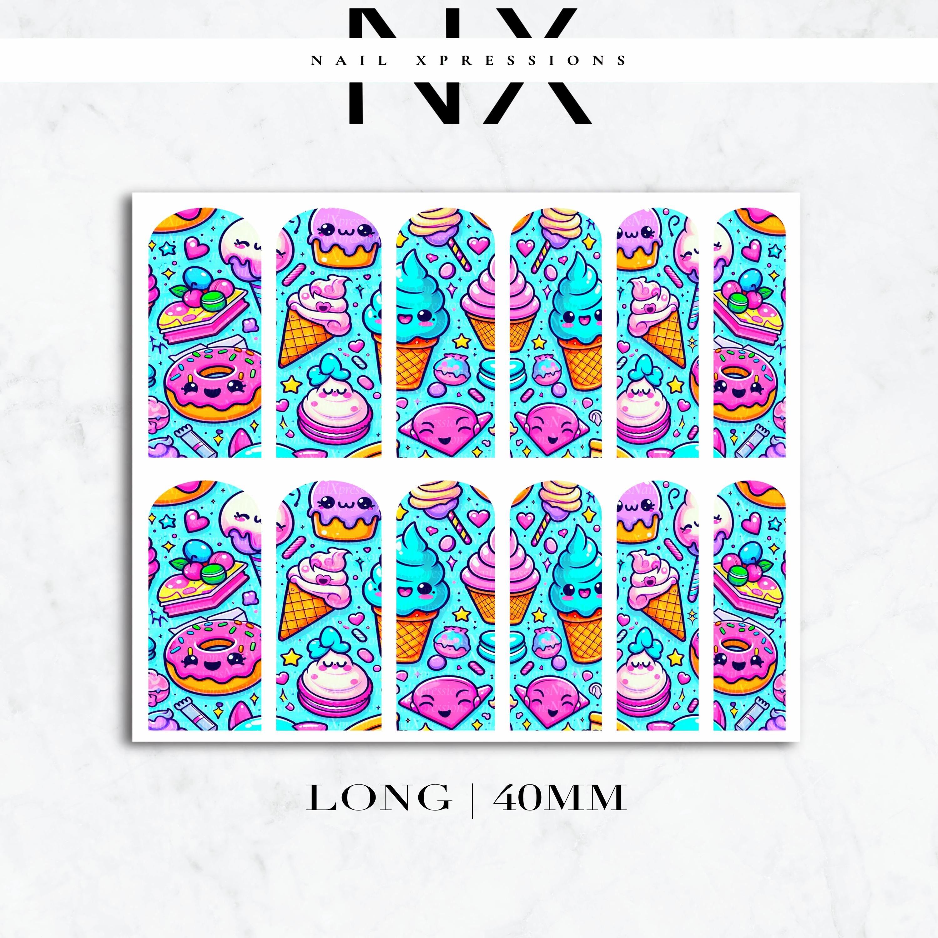 Kawaii Treats Nail Water Decals | Nail Art Water Transfer | Nail Wraps