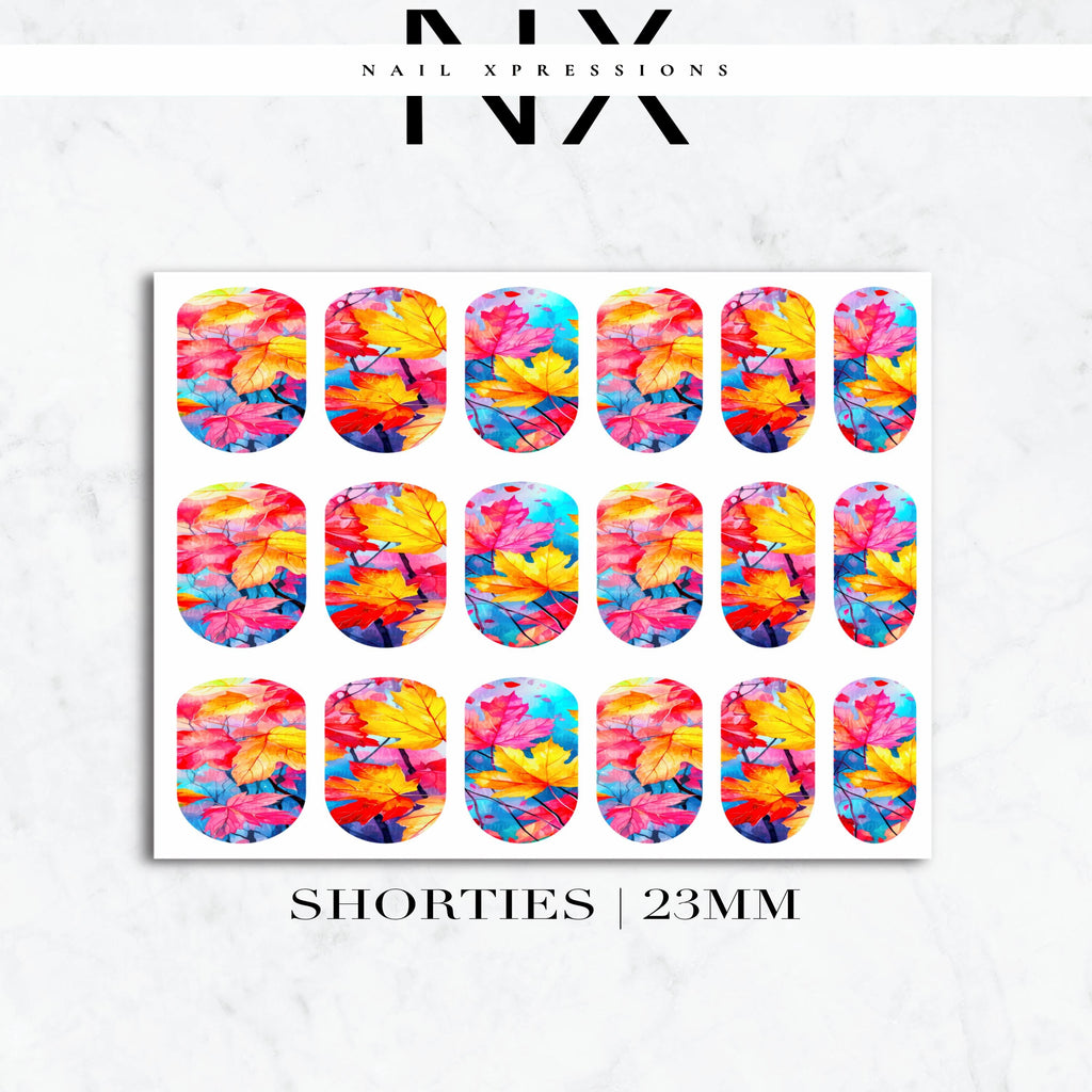 Vibrant Autumn Leaves Nail Decals | Nail Art Water Transfer | Nail Wraps