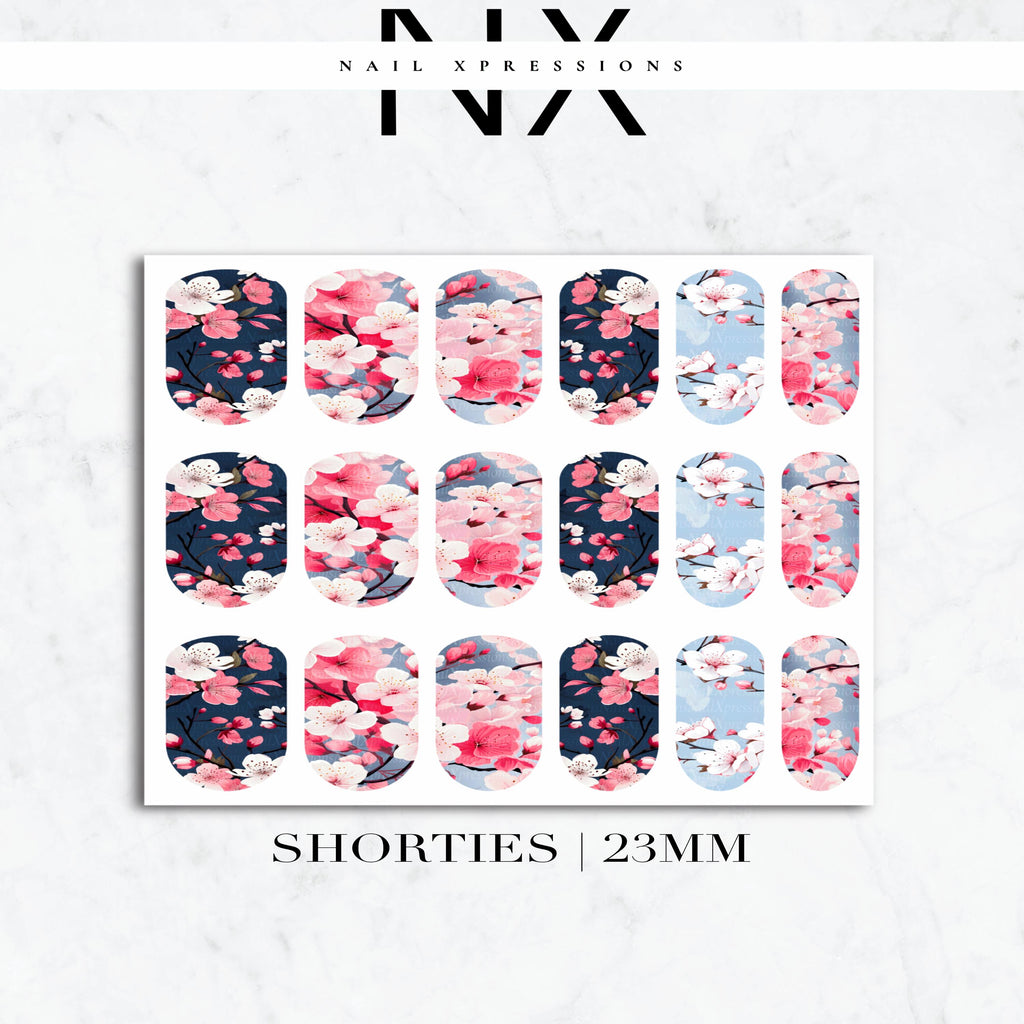Cherry blossom Flowers Nail Decals | Nail Art Water Transfer | Nail Wraps