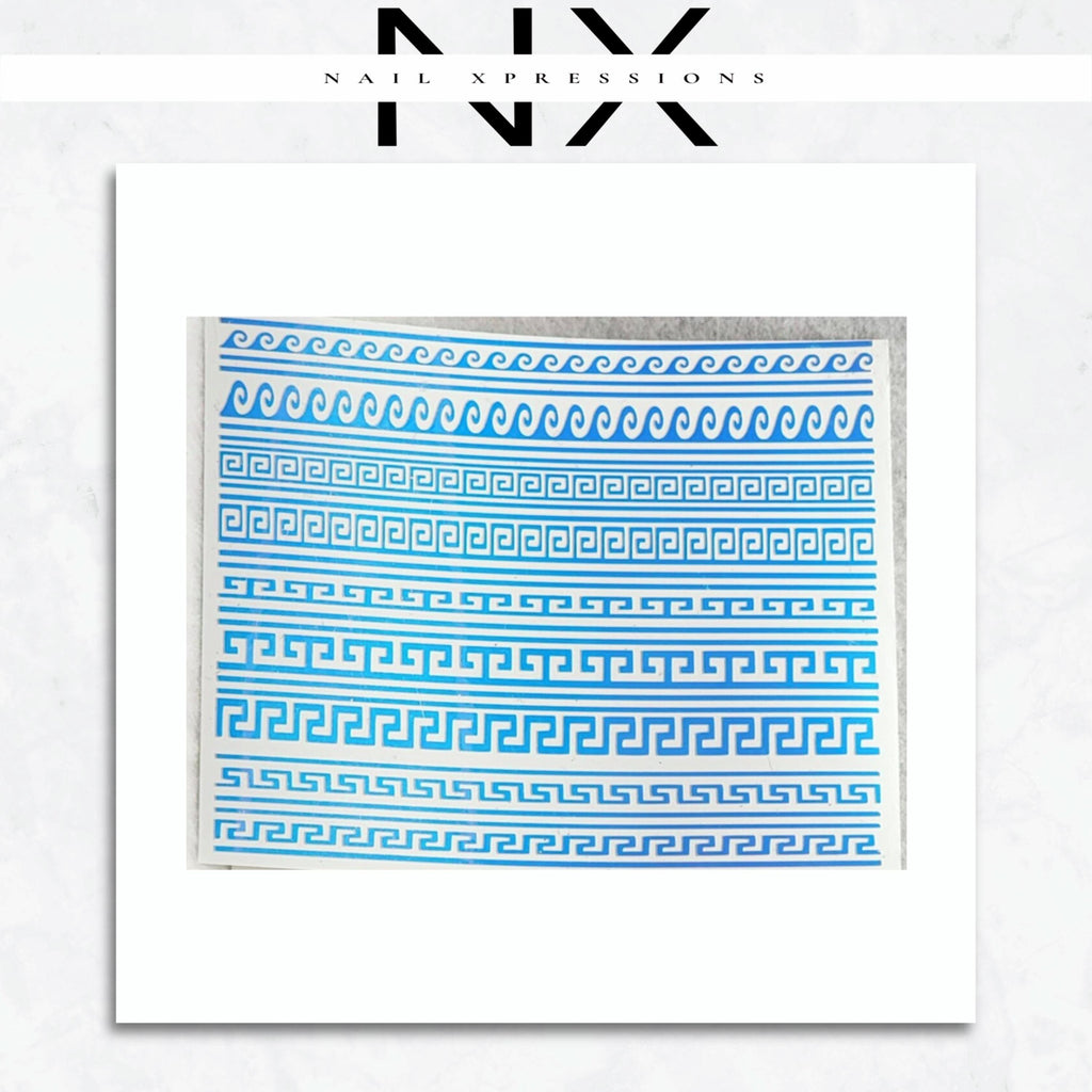 Greek Key Vinyl Nail Sticker